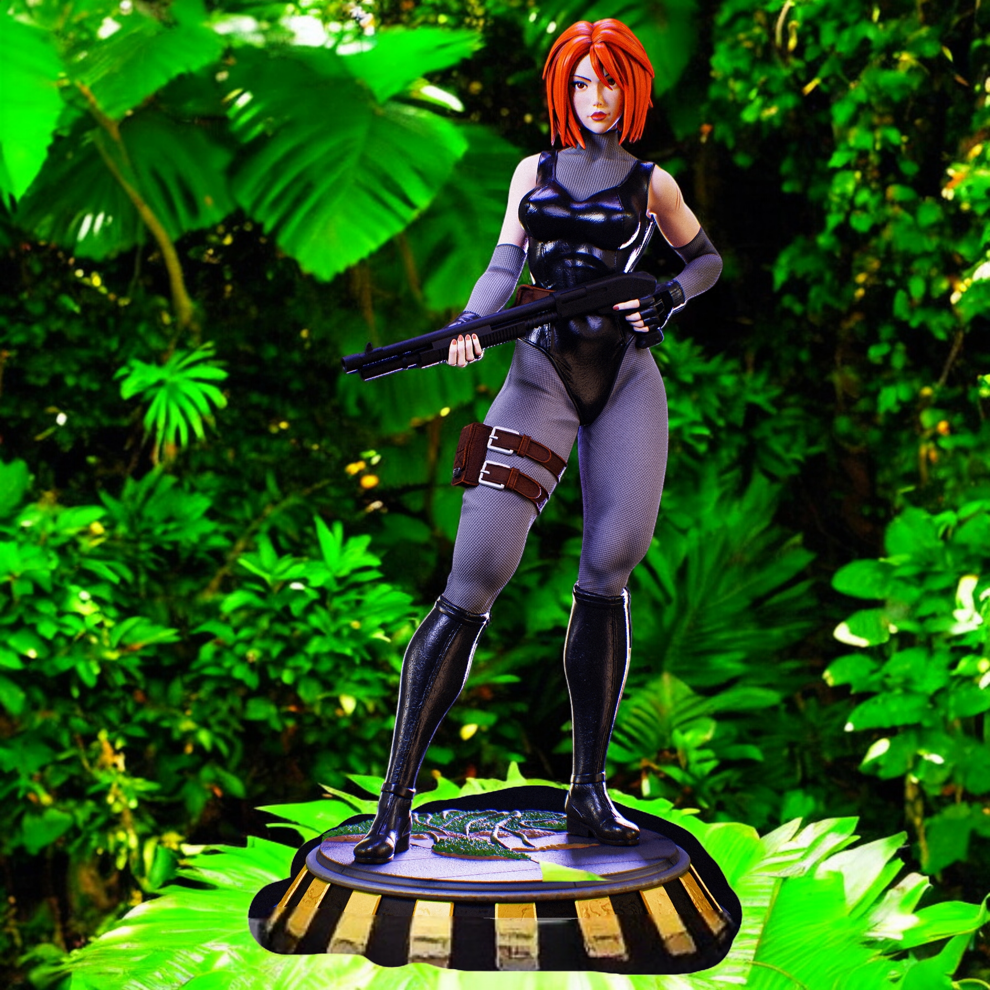 Regina Statue | Dino Crisis Fan Art by PEACHFIGURE SFW,NSFW 3d printed statue,3d printed,nsfw statue,3d printed figure,Regina Statue,Dino Crisis