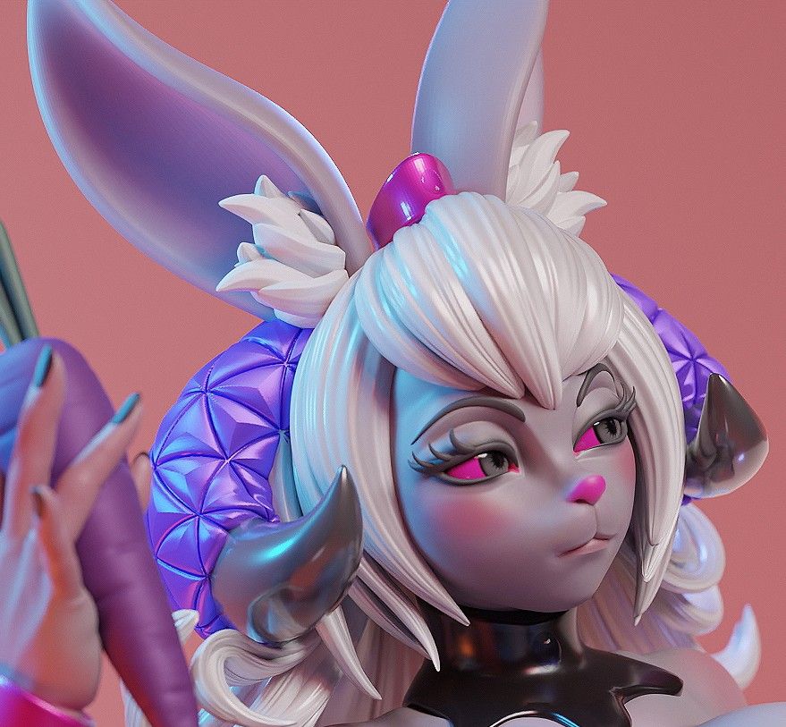 Empress Celestine Rabbit Statue | Subverse Fan Art by E.S Monster SFW,NSFW 3d printed statue,3d printed,Empress Celestine Rabbit statue,nsfw statue,3d printed figure,subverse