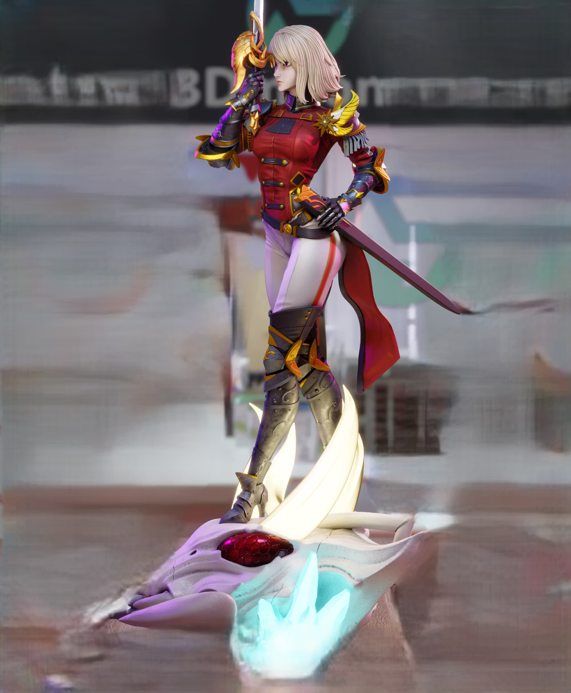 Cha Hae Statue | Solo Leveling Fan Art by 3Dmoonn SFW,NSFW 3d printed,3d printed statue,Cha Hae Statue,Solo Leveling statue,nsfw statue