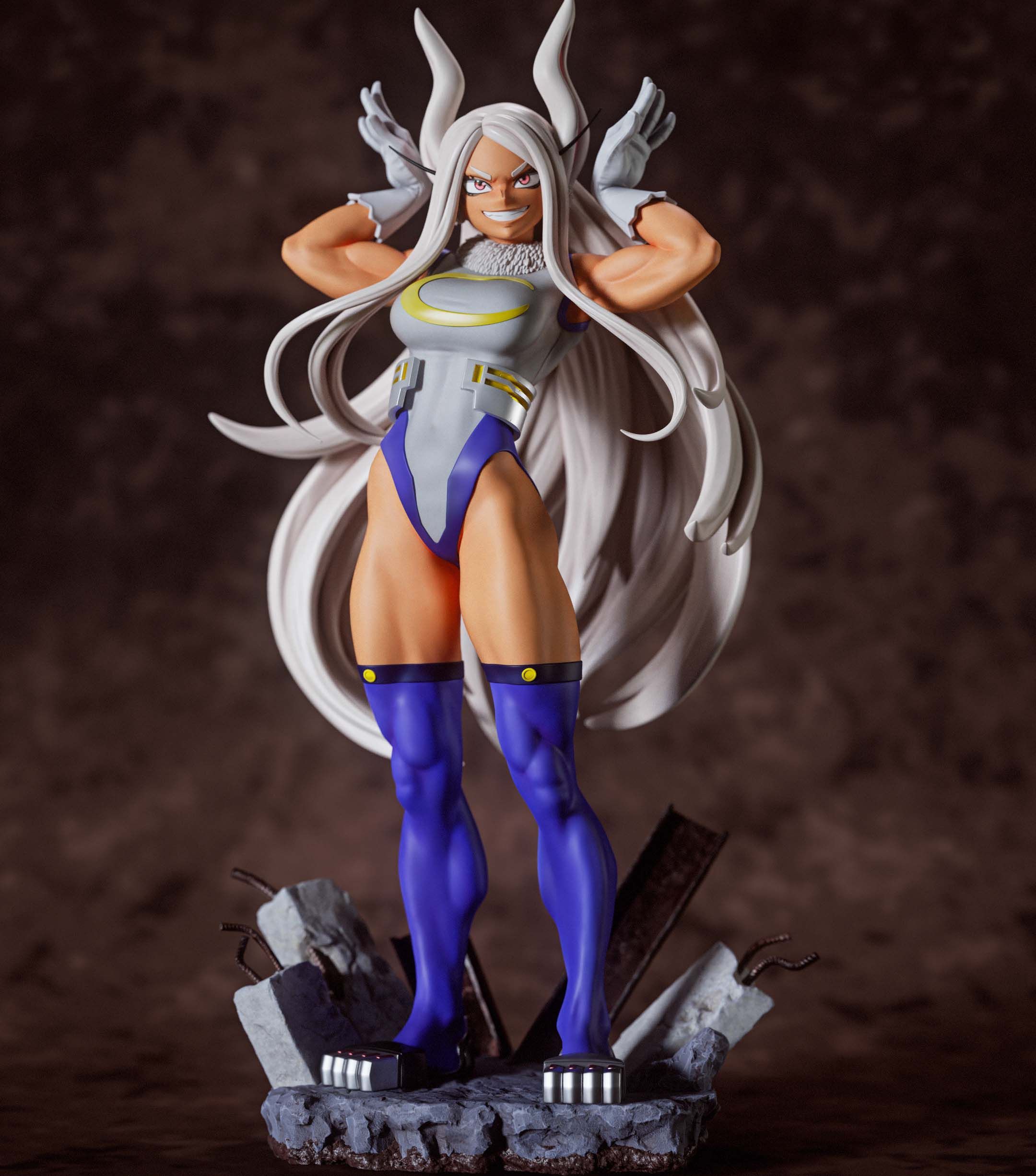 Mirko Statue | My Hero Acedemia Fan Art by Gatsu SFW,NSFW,Futa 3d printed statue,3d printed,nsfw statue,futa statue,Mirko Statue,My Hero Acedemia statue,futa figurines,futanari figurines,futanari statue