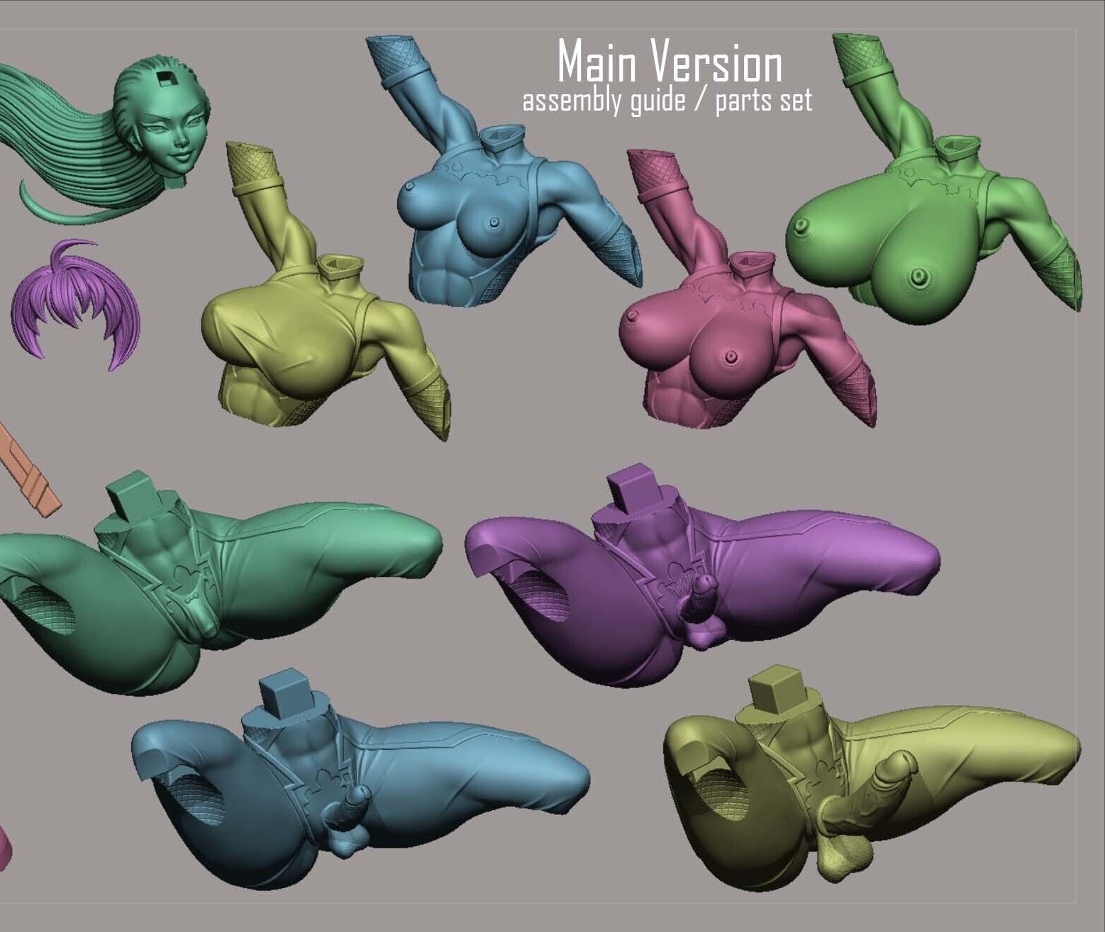 Figura Igawa Asagi | Taimanin fanart autorstwa Digital Dark SFW,NSFW,Futa 3d printed statue,3d printed,nsfw statue,futa statue,3d printed figure,Igawa Asagi Statue,Taimanin Statue