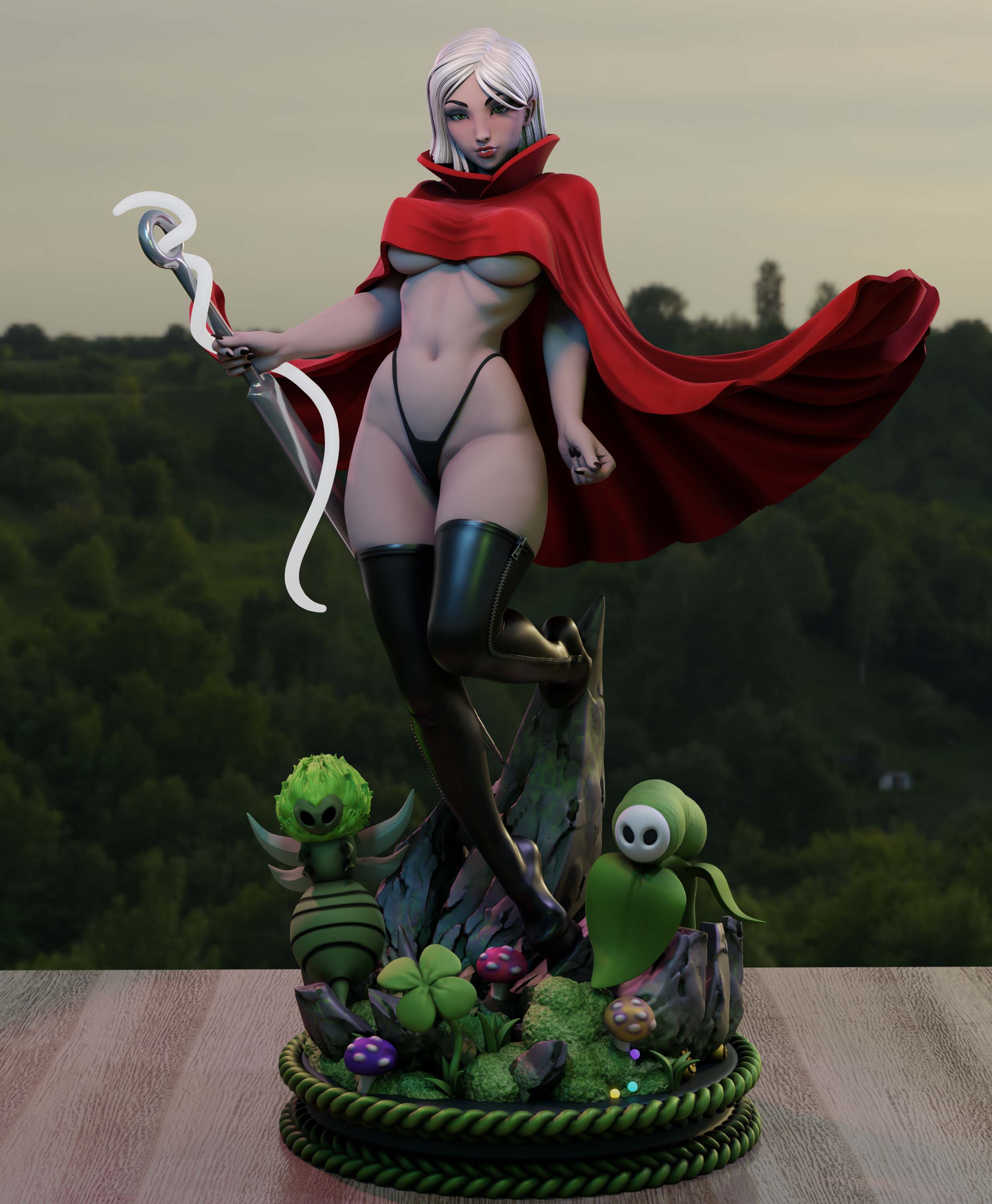 Hornet Statue | Silk Song Fan Art by Momoji3d SFW,NSFW 3d printed statue,3d printed,nsfw statue,Silk Song statue,Hornet statue