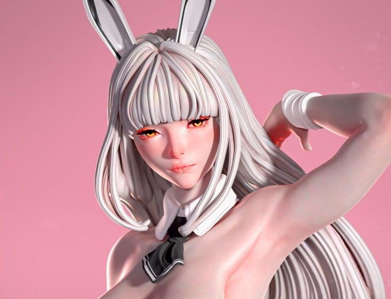 Blanc Statue | NIKKE Fan Art by Nympha3D SFW,NSFW 3d printed statue,nsfw statue,Blanc statue,NIKKE,3d printed figure,3d printed