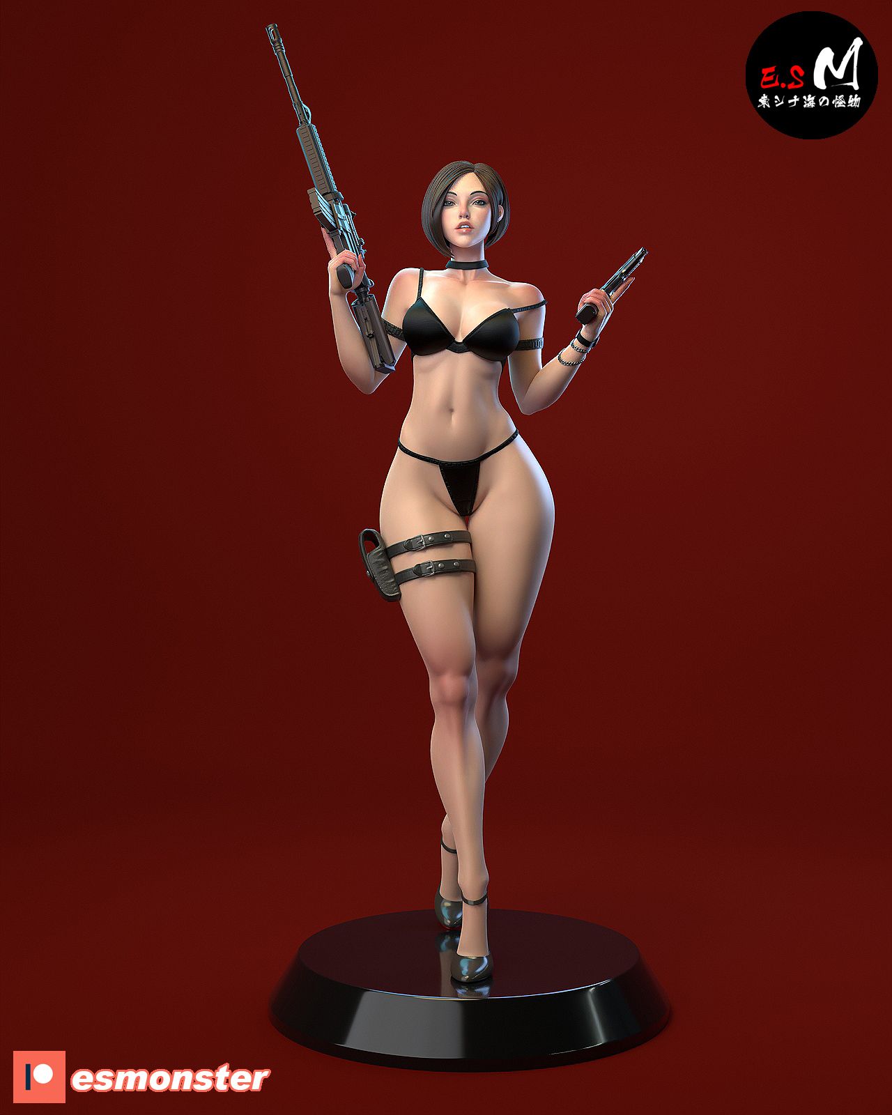 Ada Wang Statue | Resident Evil Fan Art by E.S Monster SFW,NSFW null
