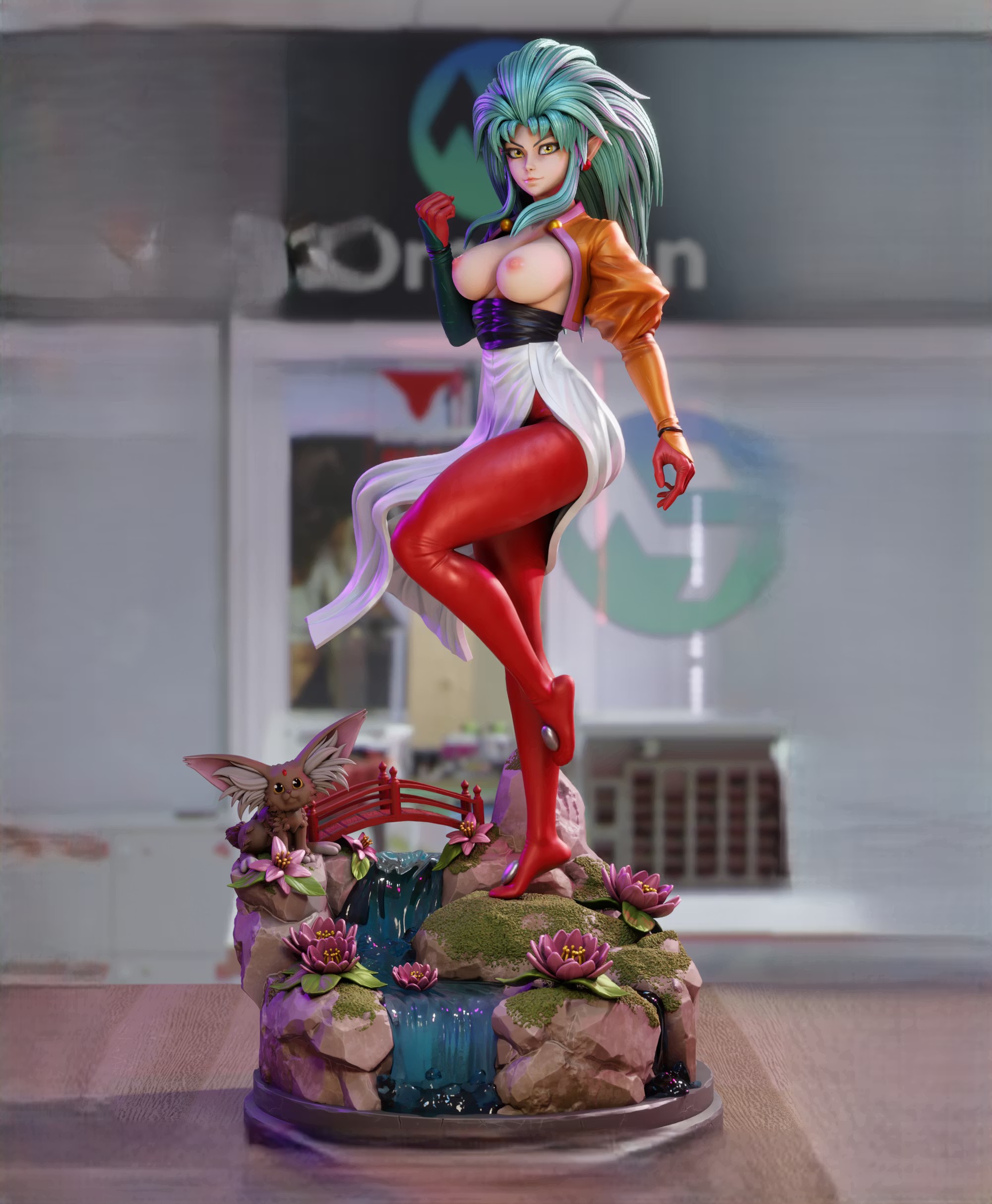 Ryoko Hakubi Statue | Tenchi Muyo Fan Art by 3Dmoonn SFW,NSFW 3d printed,3d printed statue,Ryoko Hakubi Statue,Tenchi Muyo statue,nsfw statue