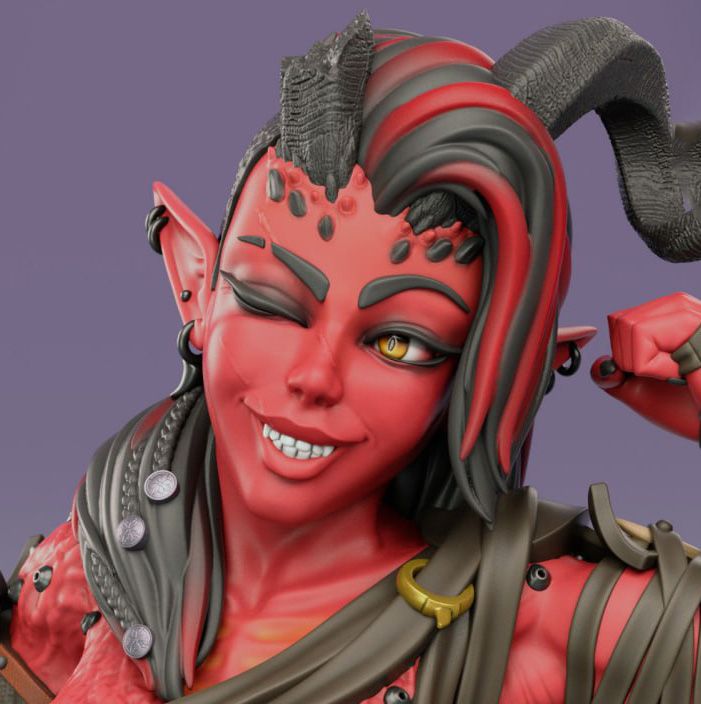 Karlach Statue | Baldur's Gate 3 Fan Art by Jigglystix SFW,NSFW,Futa 3d printed statue,3d printed,nsfw statue,3d printed figure,futa statue,Karlach Statue,Baldur's Gate Statue,futa figurines,futanari figurines,futanari statue