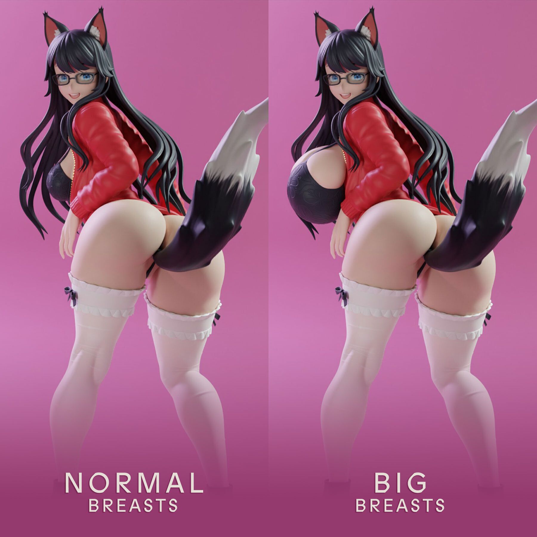 Cat Girl Cosplay Statue | Original Fan Art by KiTNo SFW,NSFW 3d printed statue,3d printed figure,nsfw statue,Original statue,Cat Girl Cosplay statue