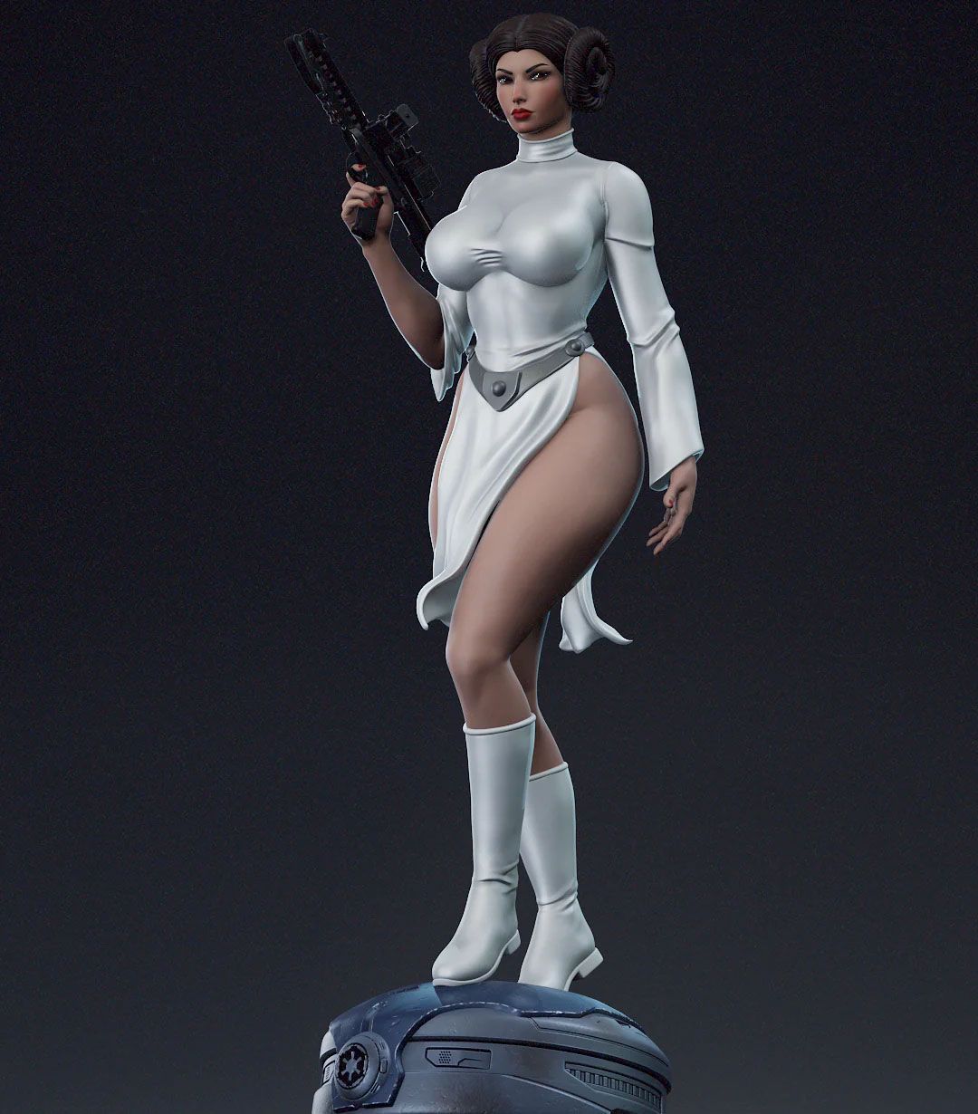 Leia Statue | Star Wars Fan Art by Shadaloo SFW,NSFW 3d printed statue,3d printed,nsfw statue,Leia statue,Star Wars statue