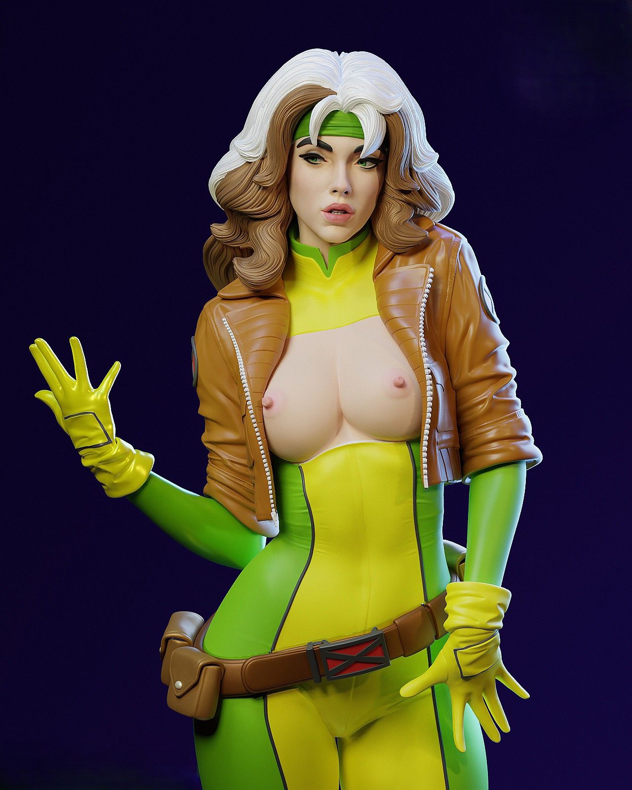Rogue Statue | X-Men Fan Art by E.S Monster SFW,NSFW 3d printed,3d printed statue,nsfw statue,Rogue statue,X-Men statue