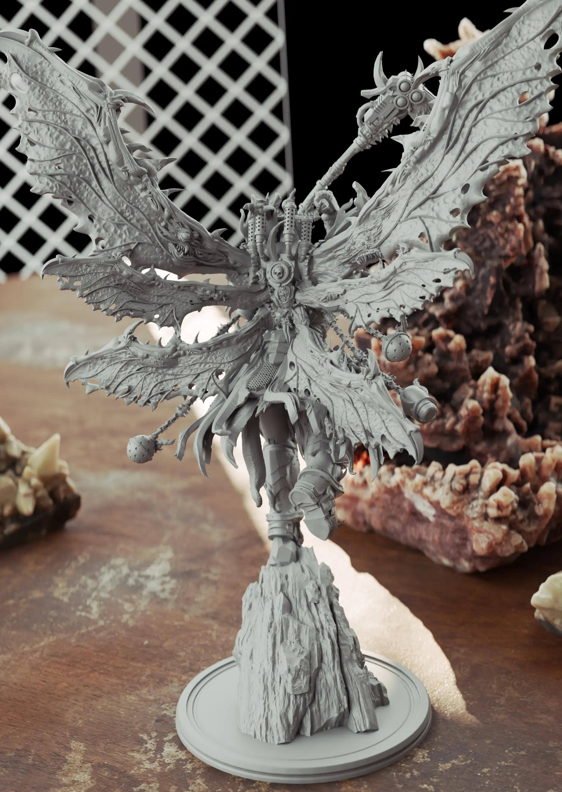 Diseased Reaper Miniature | 40k Fan Art by 3DArtGuy SFW 3d printed miniature,miniature,3d printed,warhammer 40k,40k miniature,Diseased Reaper