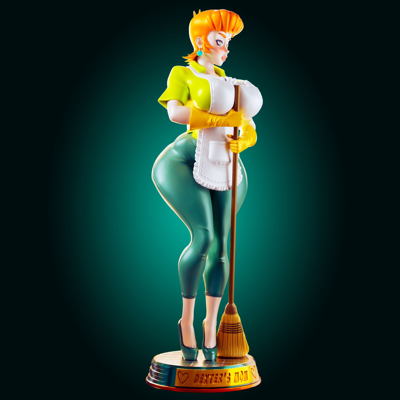 Dexter's Mom Ultra Thicc Statue | Dexter Lab Fan Art by Officer Rhu SFW,NSFW,Futa 3d printed statue,3d printed,nsfw statue,Dexter's Mom Statue,Dexter Lab Statue,futa statue