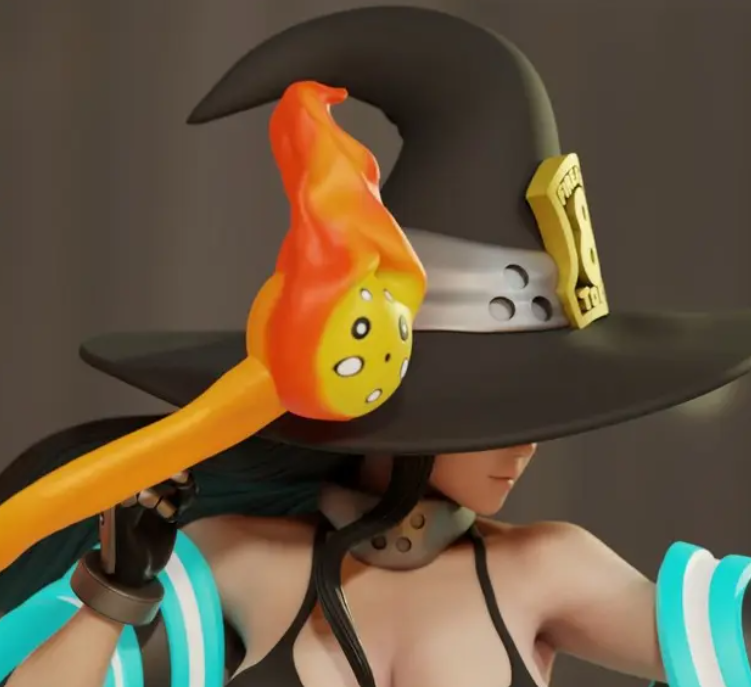 Maki Oze Statue | Fire Force Fan Art by Momoji3d SFW,NSFW 3d printed statue,3d printed,nsfw statue,3d printed figure,Maki Oze statue,Fire Force statue