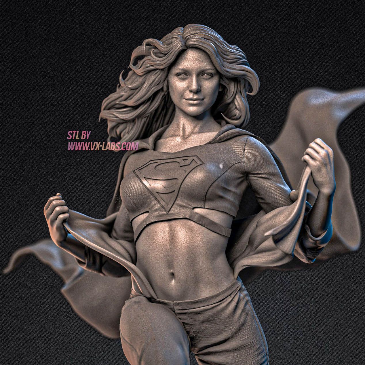 Supergirl Statue | DC Fan Art by VX-Labs SFW,NSFW null