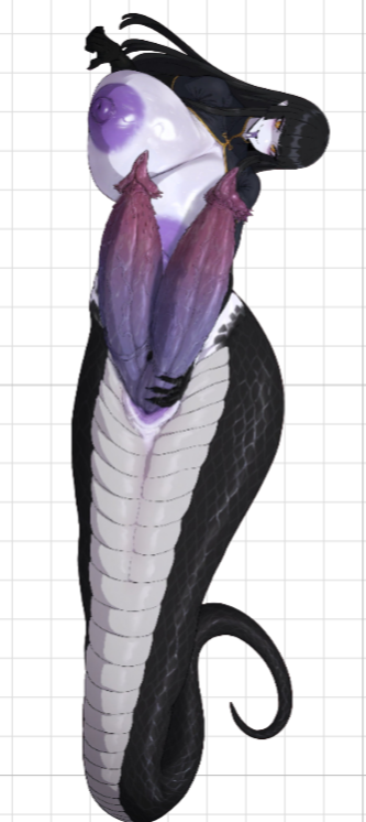 Vampire Snake Girl Furry Girl Sticker | Original Vinyl Sticker NSFW,Futa furry sticker,nsfw sticker,stickers,Vampire Snake Girl,futa sticker