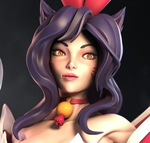 Ahri Bunny Statue | League of Legends Fan Art by Azerama SFW,NSFW 3d printed,3d printed statue,nsfw statue,Ahri Bunny statue,league of legends statue