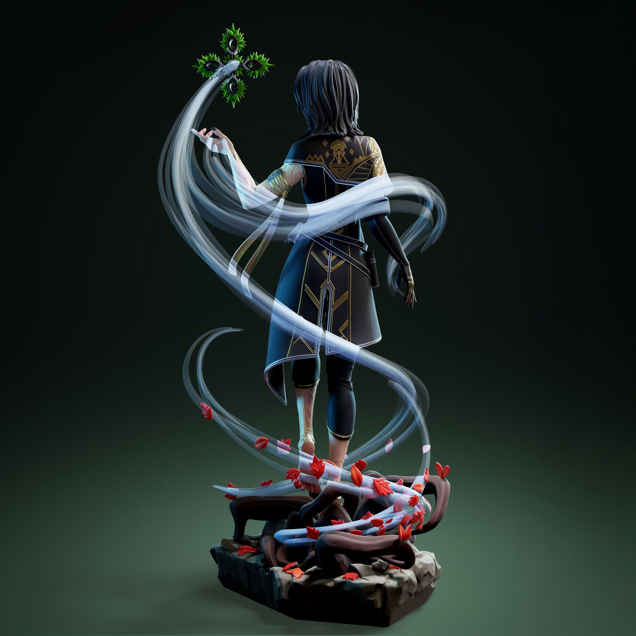 Lune Statue | Clair Obscur: Expedition 33 Fan Art by Bulkamancer SFW 3d printed statue,3d printed,Lune Statue,3d printed figure,Clair Obscur: Expedition 33 statue