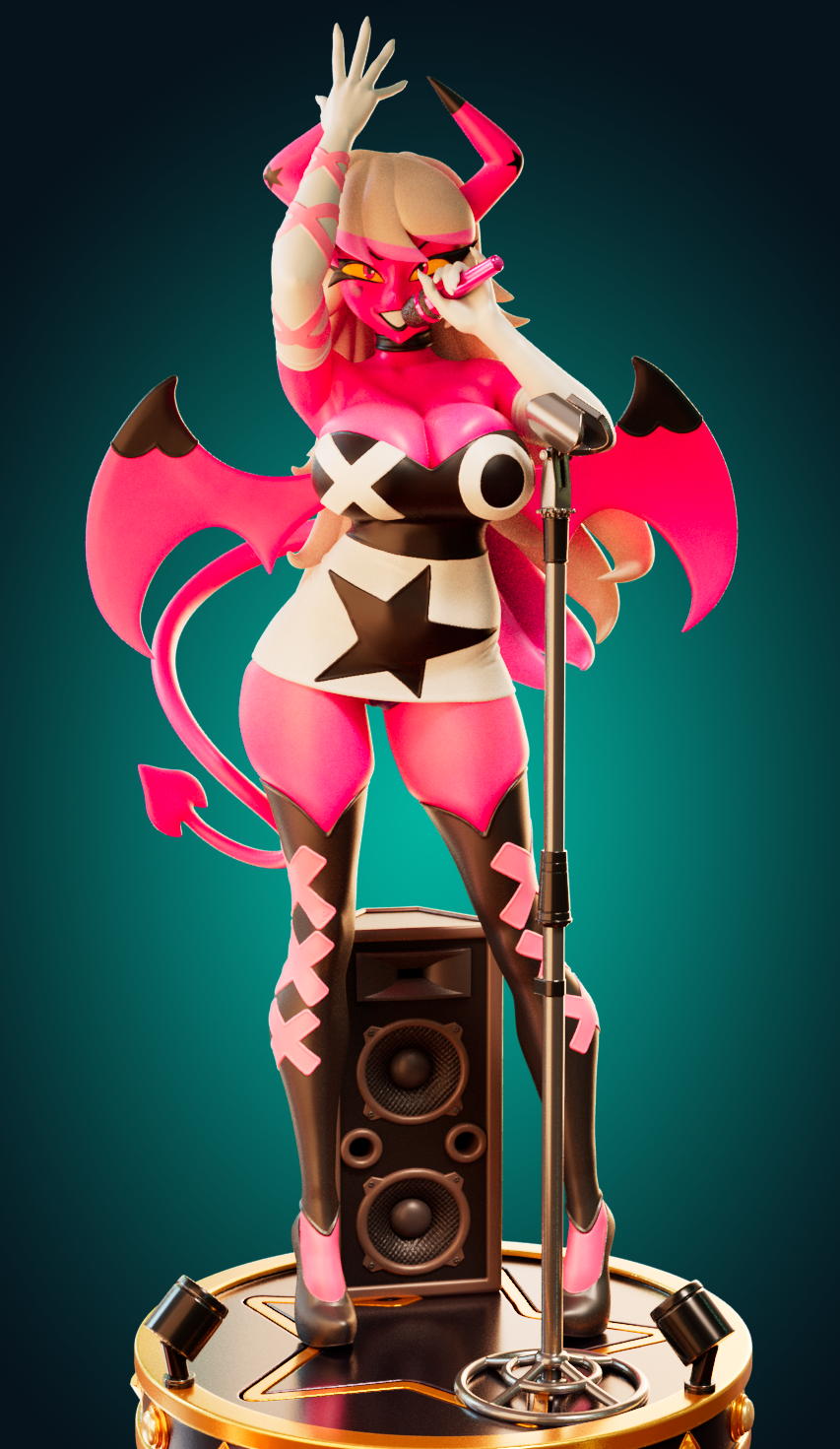 Verosika Mayday Statue | Helluva Boss Fan Art by Officer Rhu SFW,NSFW,Futa 3d printed statue,3d printed,futa statue,futa figurines,futanari figurines,futanari statue,nsfw statue,Verosika MaydayStatue,Helluva Boss Statue