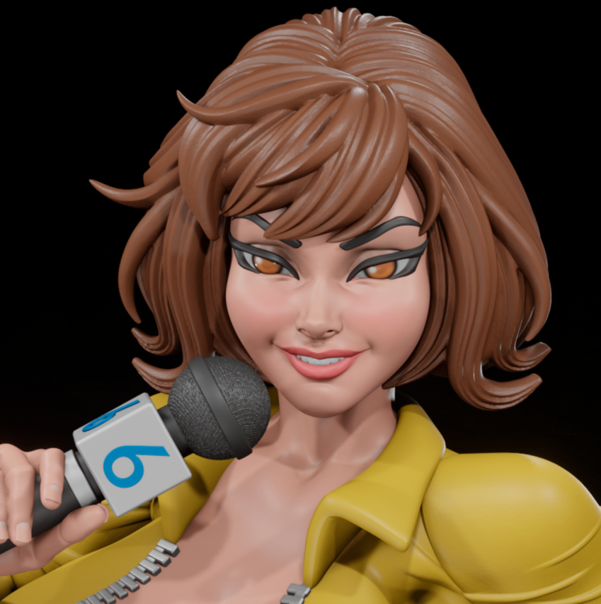 April O'Neil Statue | Teenage Mutant Ninja Turtles Fan Art by Digital Dark SFW,NSFW,Futa 3d printed statue,3d printed,nsfw statue,futa statue,3d printed figure,April O'Neil Statue,Teenage Mutant Ninja Turtles Statue