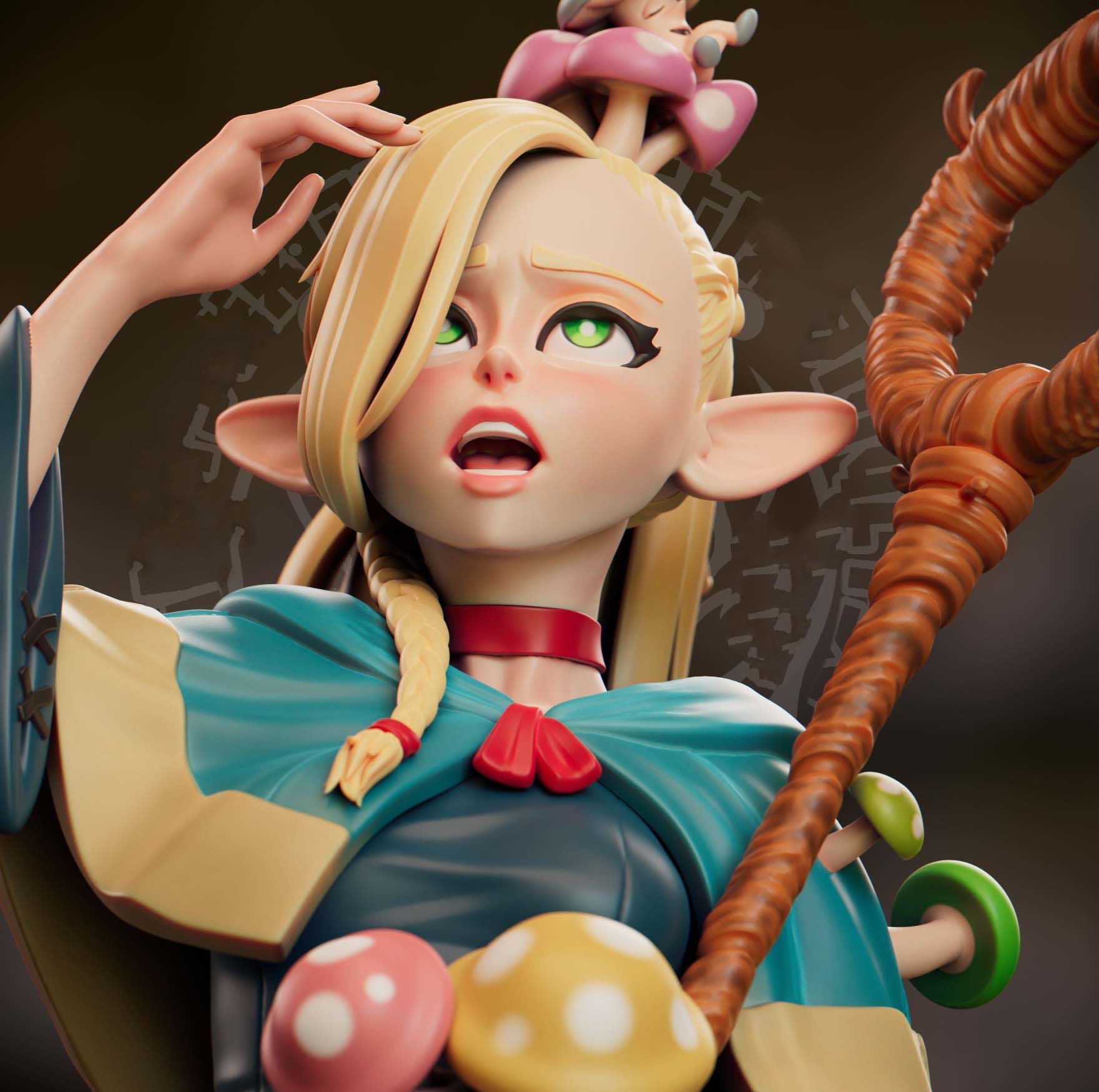 Marcille Statue | Delicious in Dungeon Fan Art by Jigglystix SFW,NSFW,Futa 3d printed statue,3d printed,nsfw statue,3d printed figure,futa statue,Marcille Statue,Delicious in Dungeon Statue,futa figurines,futanari figurines,futanari statue