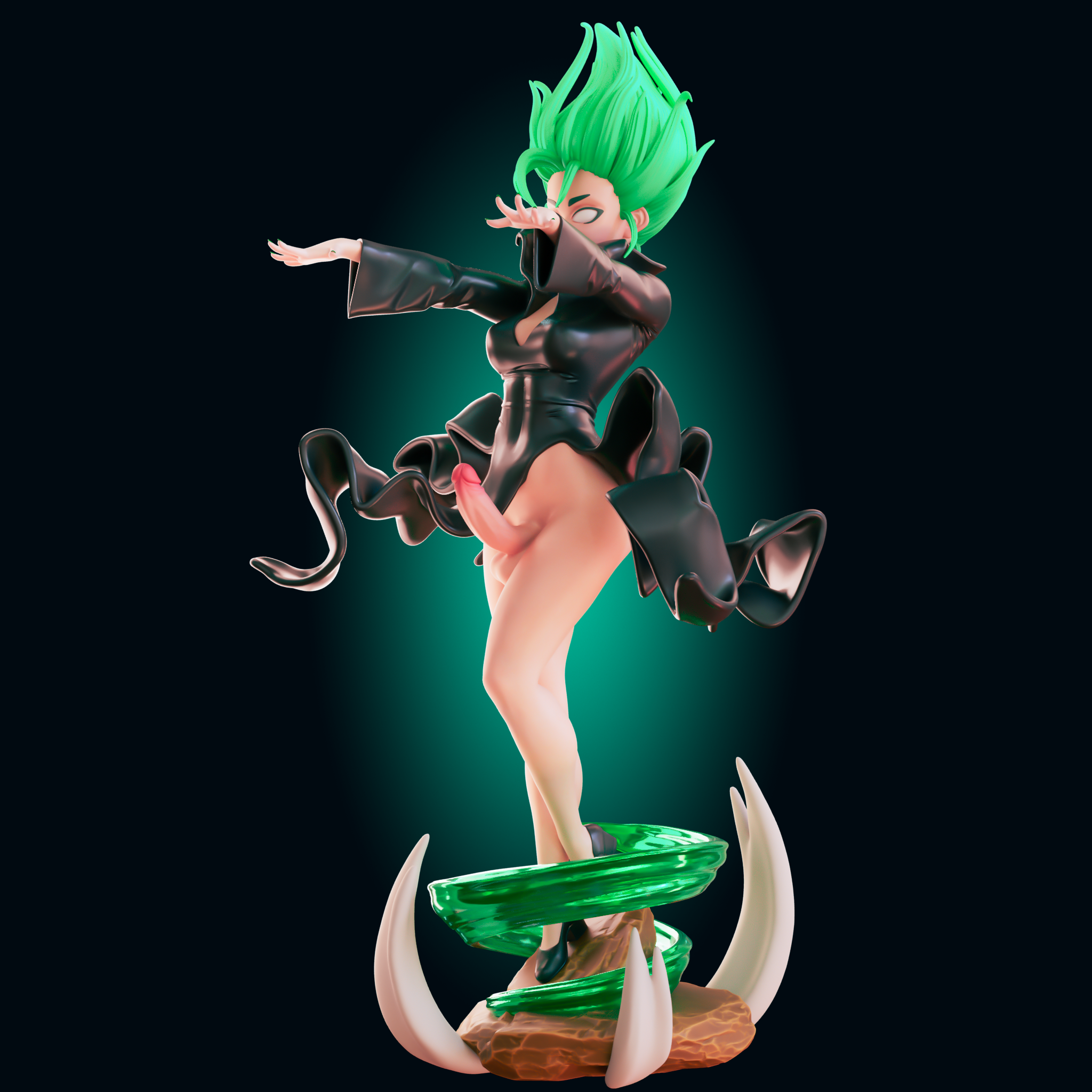 Tatsumaki Statue | One-Punch Man Fan Art by Officer Rhu SFW,NSFW,Futa 3d printed statue,3d printed,nsfw statue,futa statue,Tatsumaki statue,One-Punch Man statue