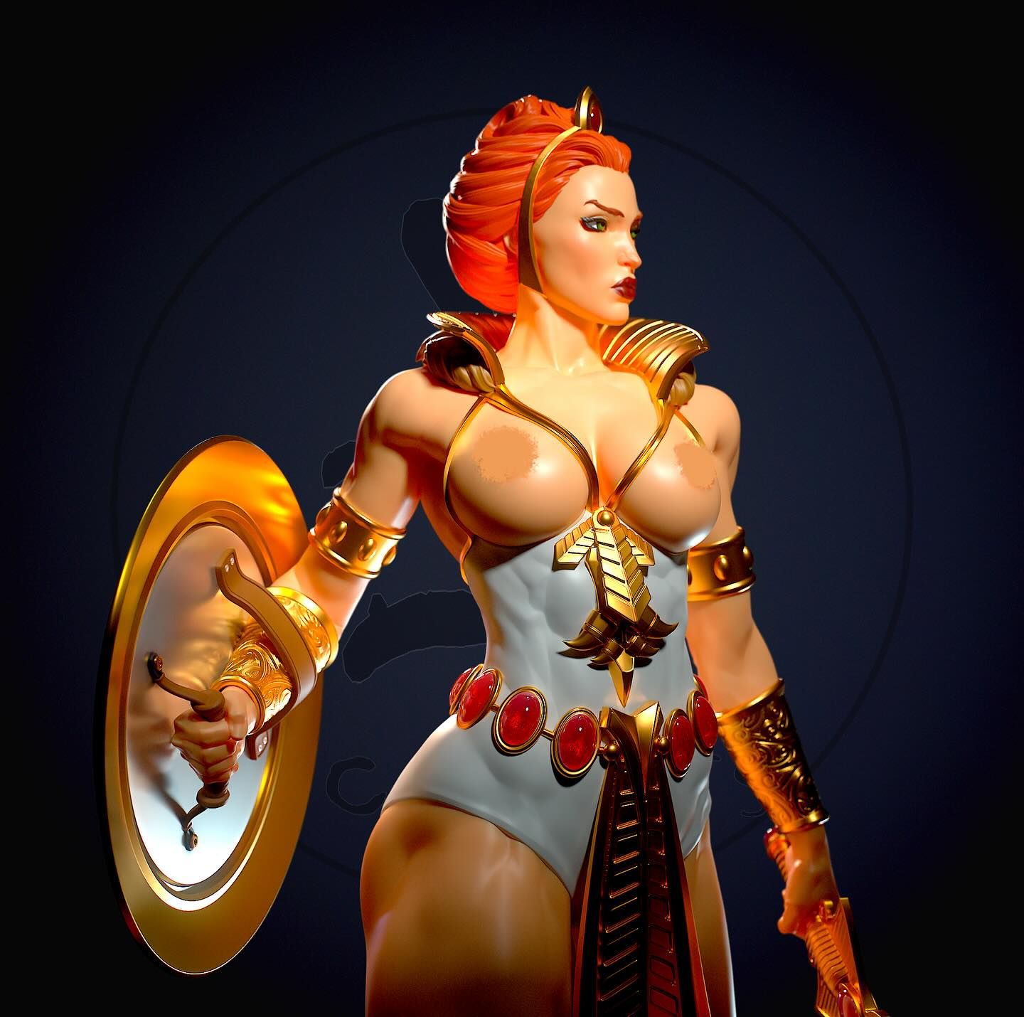 Teela Statue | Masters of the Universe Fan Art by Yan H SFW,NSFW null