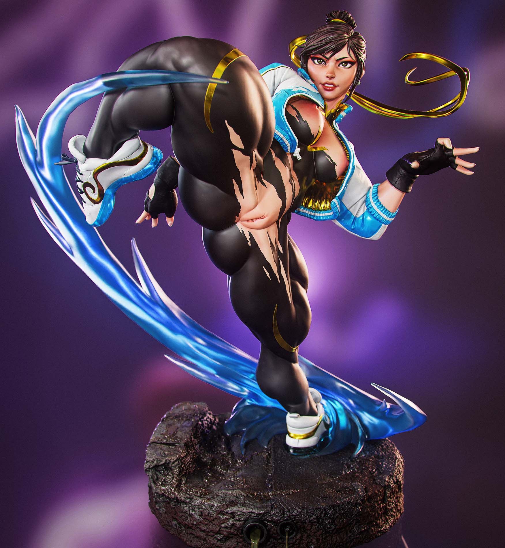 Chun-Li Statue | Street Fight Fan Art by Gatsu SFW,NSFW,Futa 3d printed statue,3d printed,nsfw statue,futa statue,Street Fight Statue,Chun-Li Statue,futa figurines,futanari figurines,futanari statue