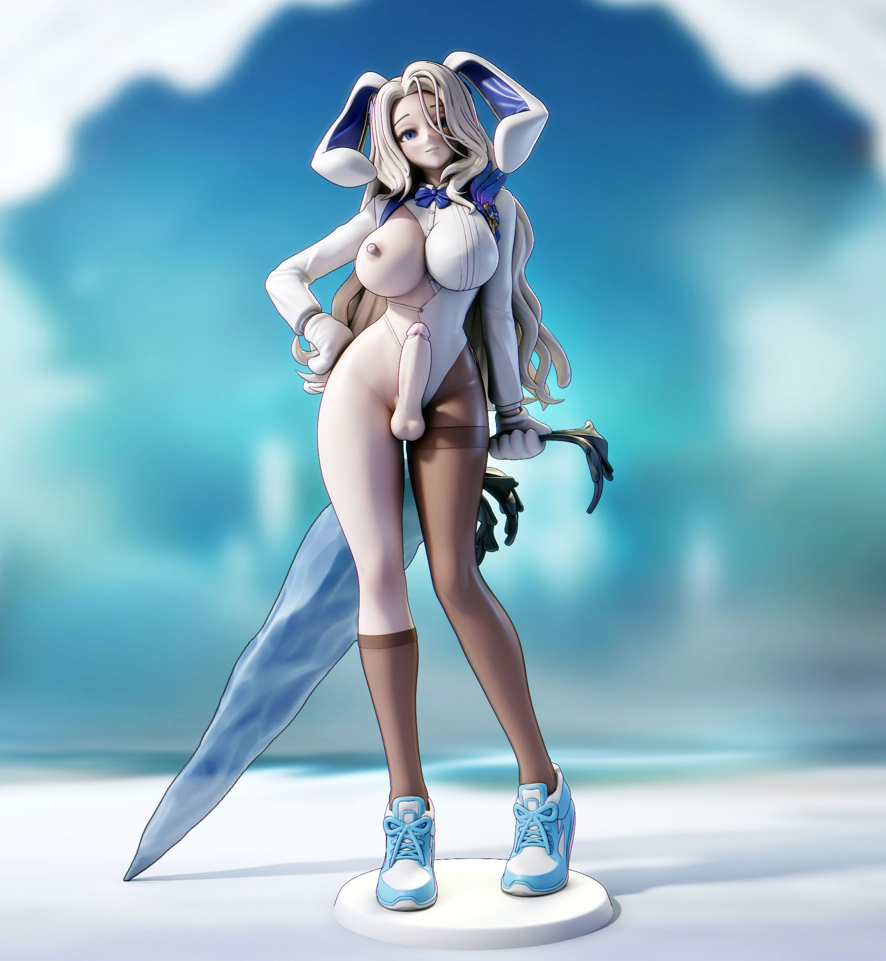 Bunny Darian Statue | Brown Dust II Fan Art by FunserviceSTL SFW,NSFW,Futa 3d printed,3d printed statue,nsfw statue,futa statue,Bunny Darian Statue,Brown Dust II Statue,futa figurines,futanari figurines,futanari statue