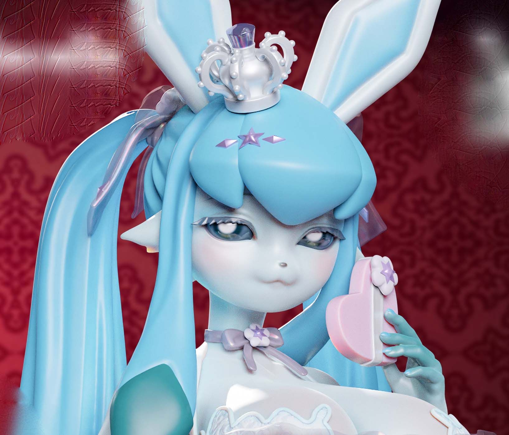 Glaceon Furry Statue | Pokemon Fan Art by Onagaba SFW,NSFW,Futa 3d printed statue,3d printed,3d printed figure,Glaceon Statue,Pokémon Statue,futa statue,futa figurines,futanari figurines,futanari statue,nsfw statue,furry statue