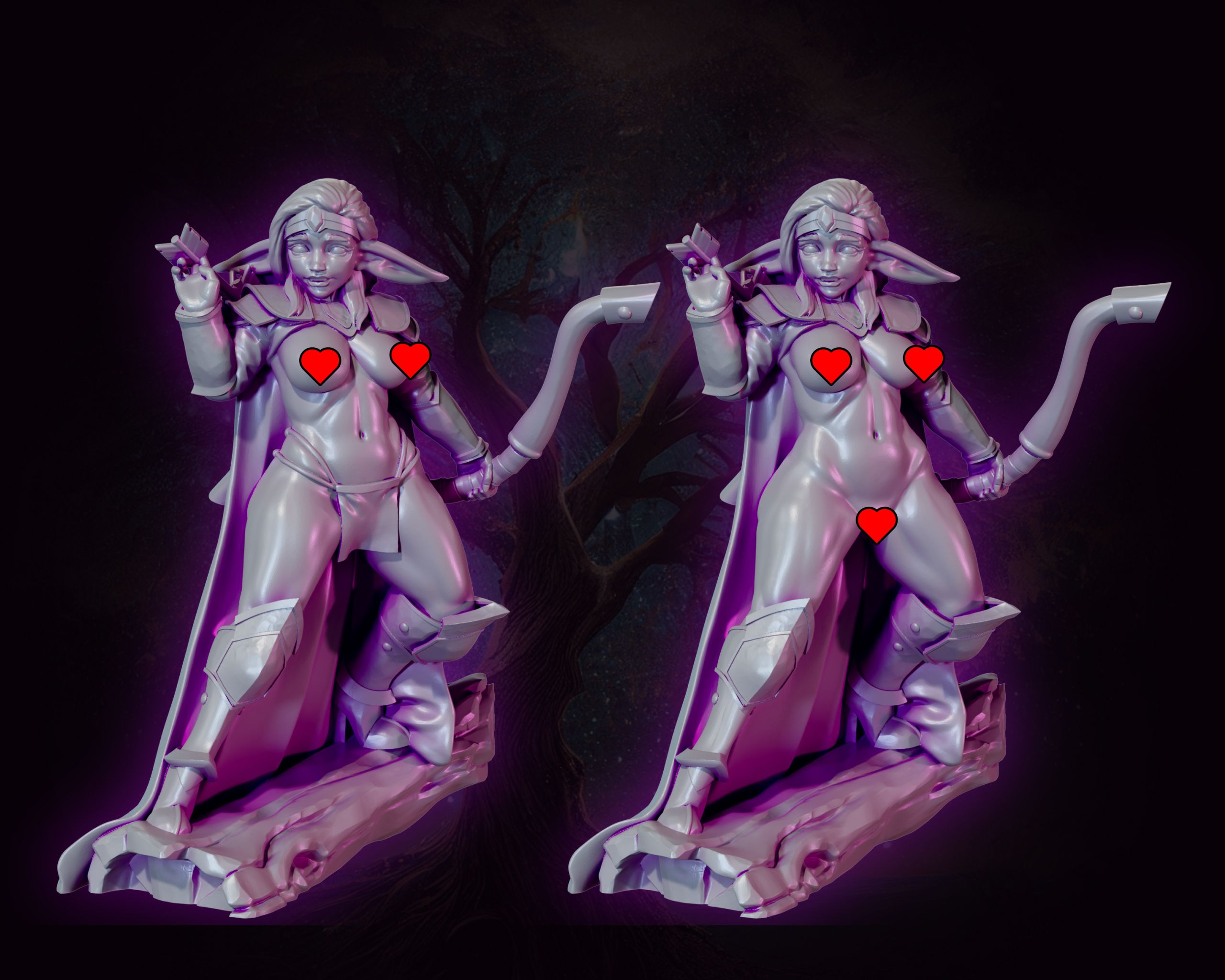 Flora Goblin Archer Miniature | DnD Fan Art by Gaz Minis SFW,NSFW 3d printed,miniature,dnd miniature,Flora Goblin Archer,3d printed miniature,nsfw miniature