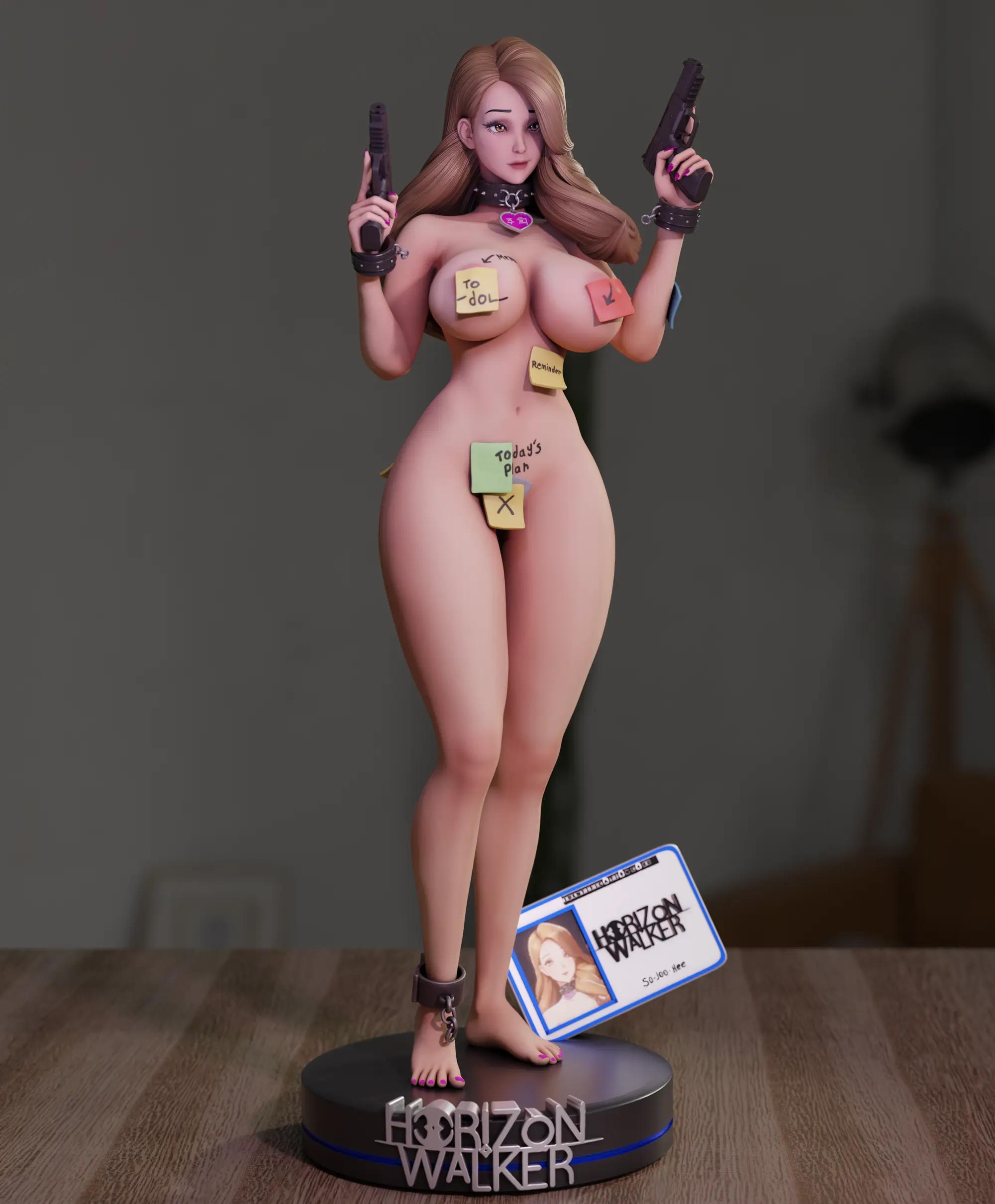 Soo-Joo-Hee Statue | Horizon Walker Fan Art by Momoji3d SFW,NSFW 3d printed,3d printed statue,nsfw statue,Soo-Joo-Hee statue,Horizon Walker statue