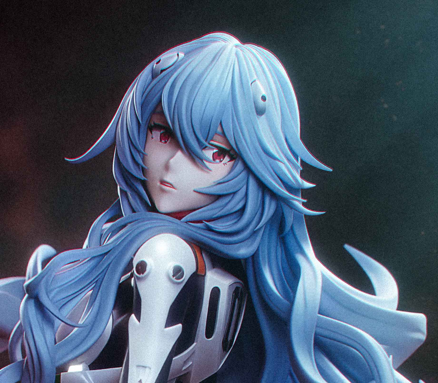 Ayanami Rei Statue | Evangelion Fan Art by Bulkamancer SFW 3d printed statue,3d printed,Ayanami Rei Statue,3d printed figure,Evangelion statue