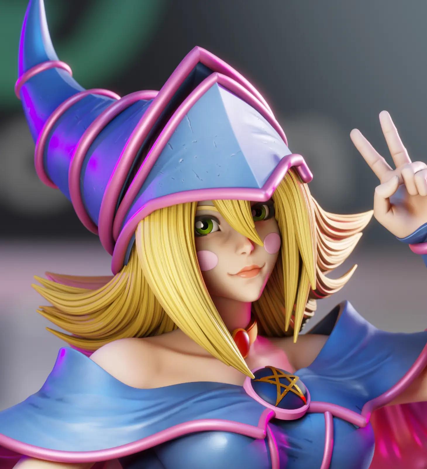 Dark Magician Girl Statue | Yu-Gi-Oh! Fan Art by 3Dmoonn SFW,NSFW 3d printed,3d printed statue,Dark Magician Girl Statue,Yu-Gi-Oh! statue,nsfw statue