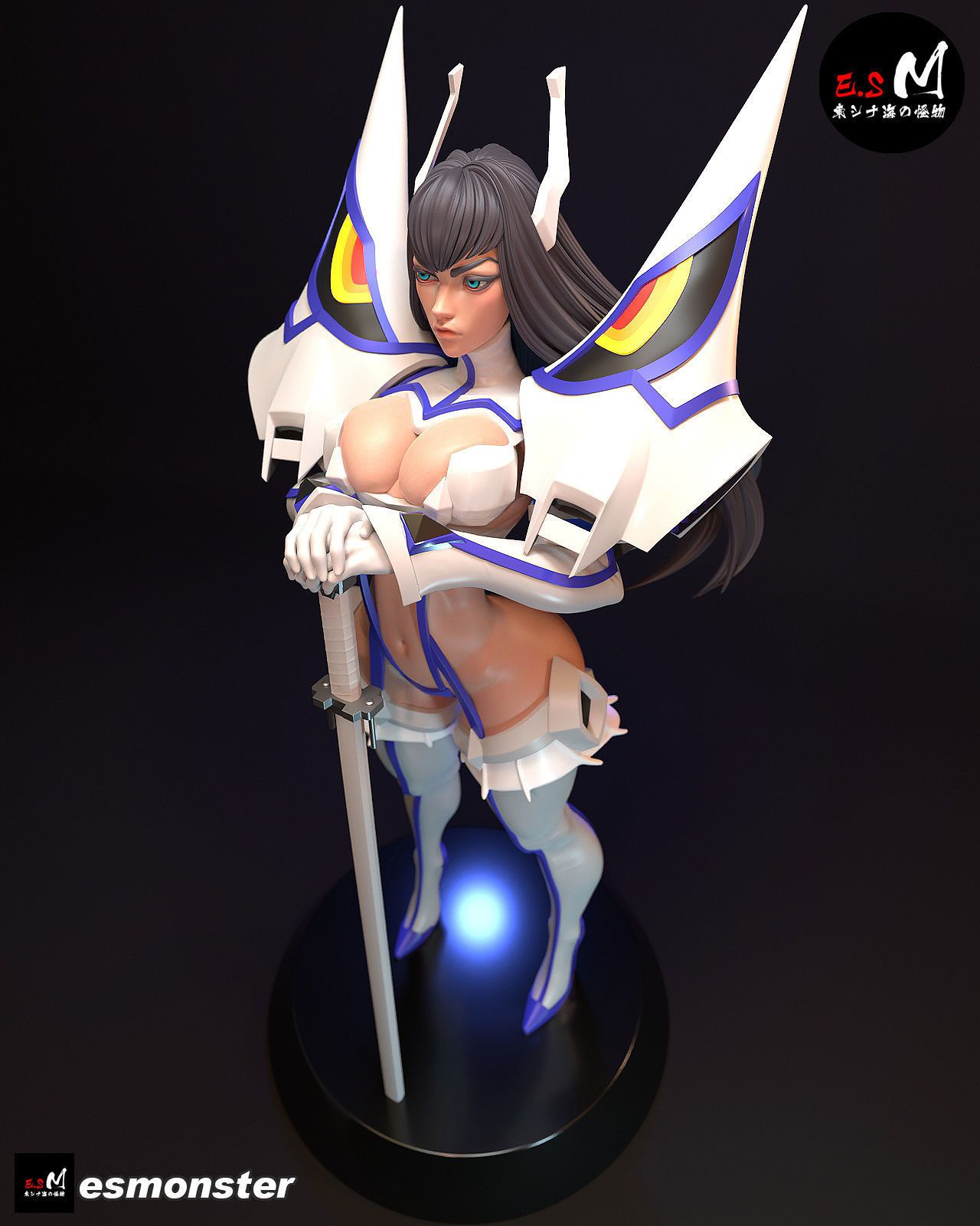 Satsuki Kiryuin Statue | Kill la Kill Fan Art by E.S Monster SFW,NSFW null