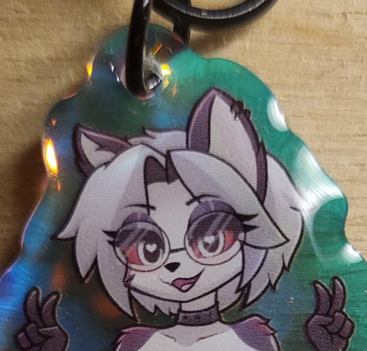 Loona Cute With Glasses Keychain | Helluva Boss Acrylic Keychain NSFW loona nsfw,loona keychain,furry keychain,Helluva Boss,nsfw keychain