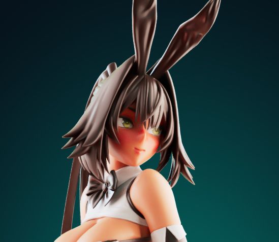 Bay Radiant Bunny Girl Statue | NIKKE Fan Art by Officer Rhu SFW,NSFW,Futa 3d printed statue,3d printed,nsfw statue,furry statue,futa statue,NIKKE statue,Bay Radiant Statue,futa figurines,futanari figurines,futanari statue