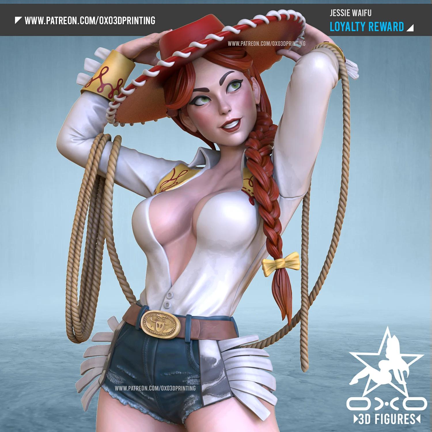 Jessie Waifu Statue | Toy Story Fan Art by OXO3D SFW,NSFW null