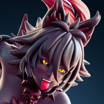 Hellhound v2 Statue | Monster Girl Fan Art by Officer Rhu SFW,NSFW,Futa 3d printed,Hellhound statue,futa statue,Monster Girl statue,furry statue,nsfw statue