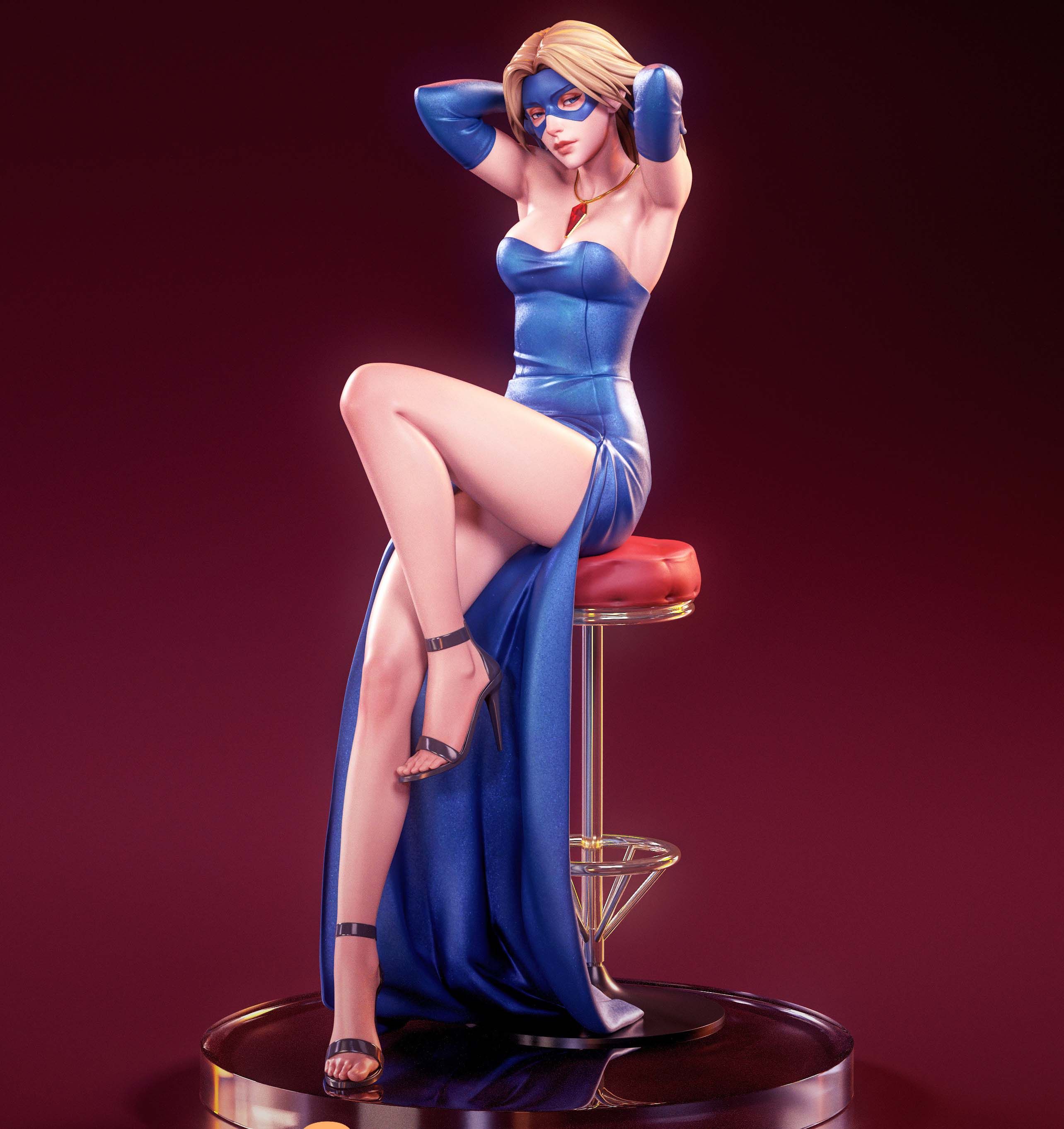 Blonde Blazer Statue | Blonde Blazer Fanart von Kuru Figure SFW 3d printed statue,Dispatch statue,Blonde Blazer statue,3d printed figure,3d printed
