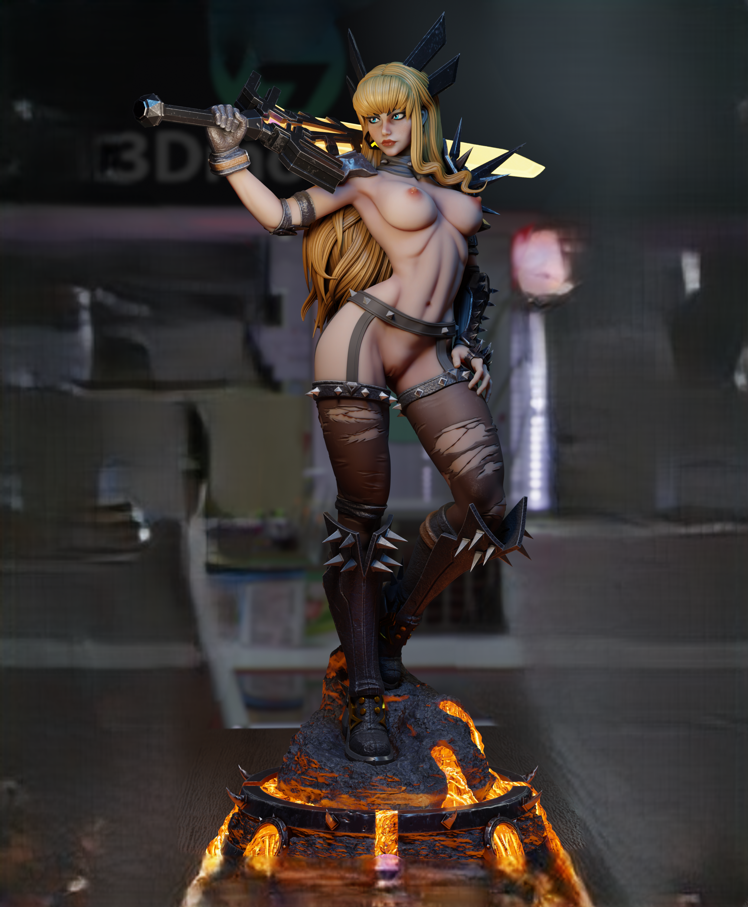 Magik Statue | Marvel Rivals Fan Art by 3Dmoonn SFW,NSFW 3d printed,3d printed statue,Magik Statue,Marvel Rivals statue,nsfw statue