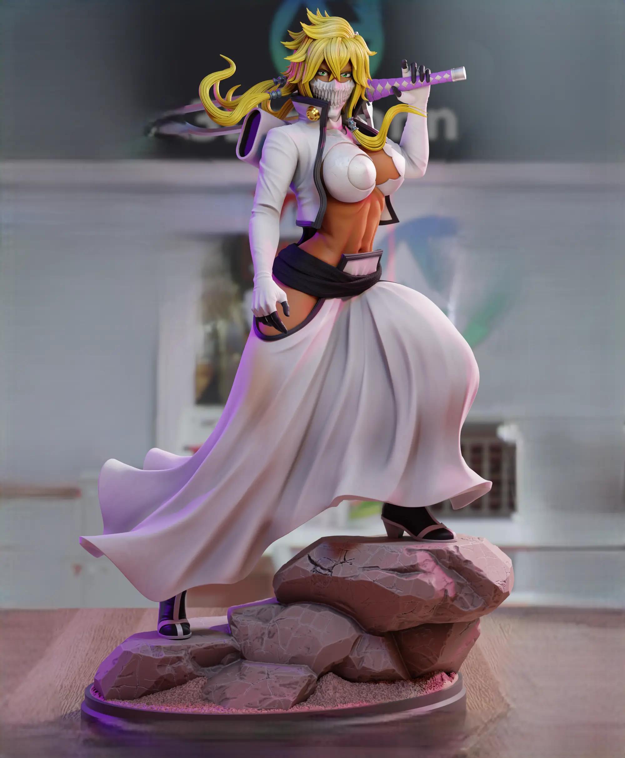 Tier Harribel Statue | Bleach Fan Art by 3Dmoonn SFW,NSFW 3d printed,3d printed statue,Tier Harribel Statue,Bleach statue,nsfw statue