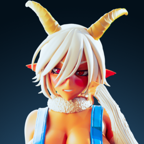 Saane Goat Monster Girl Statue | Monster Musume Fan Art by Officer Rhu SFW,NSFW,Futa 3d printed,Saane Goat statue,futa statue,Monster Musume statue,furry statue,nsfw statue