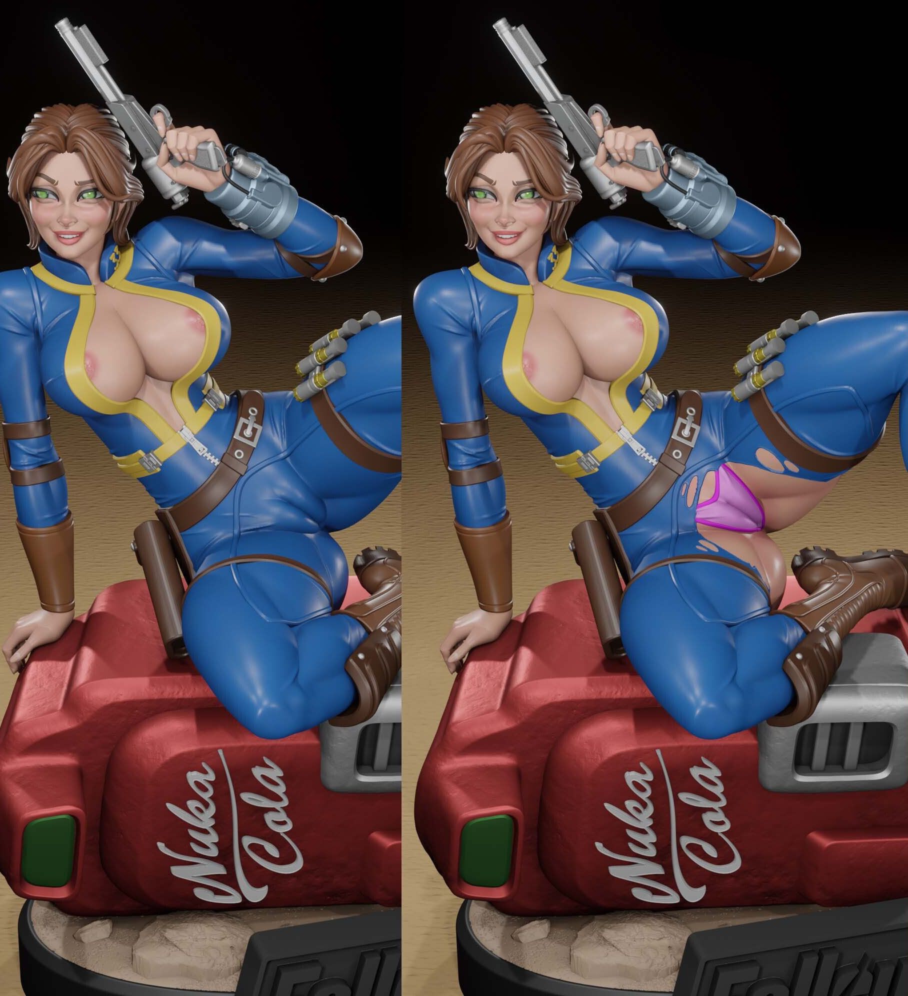 Figura Lucy | Fallout fanart autorstwa Digital Dark SFW,NSFW,Futa 3d printed statue,3d printed,nsfw statue,futa statue,futa figurines,futanari figurines,futanari statue,3d printed figure,Lucy Statue,Fallout statue