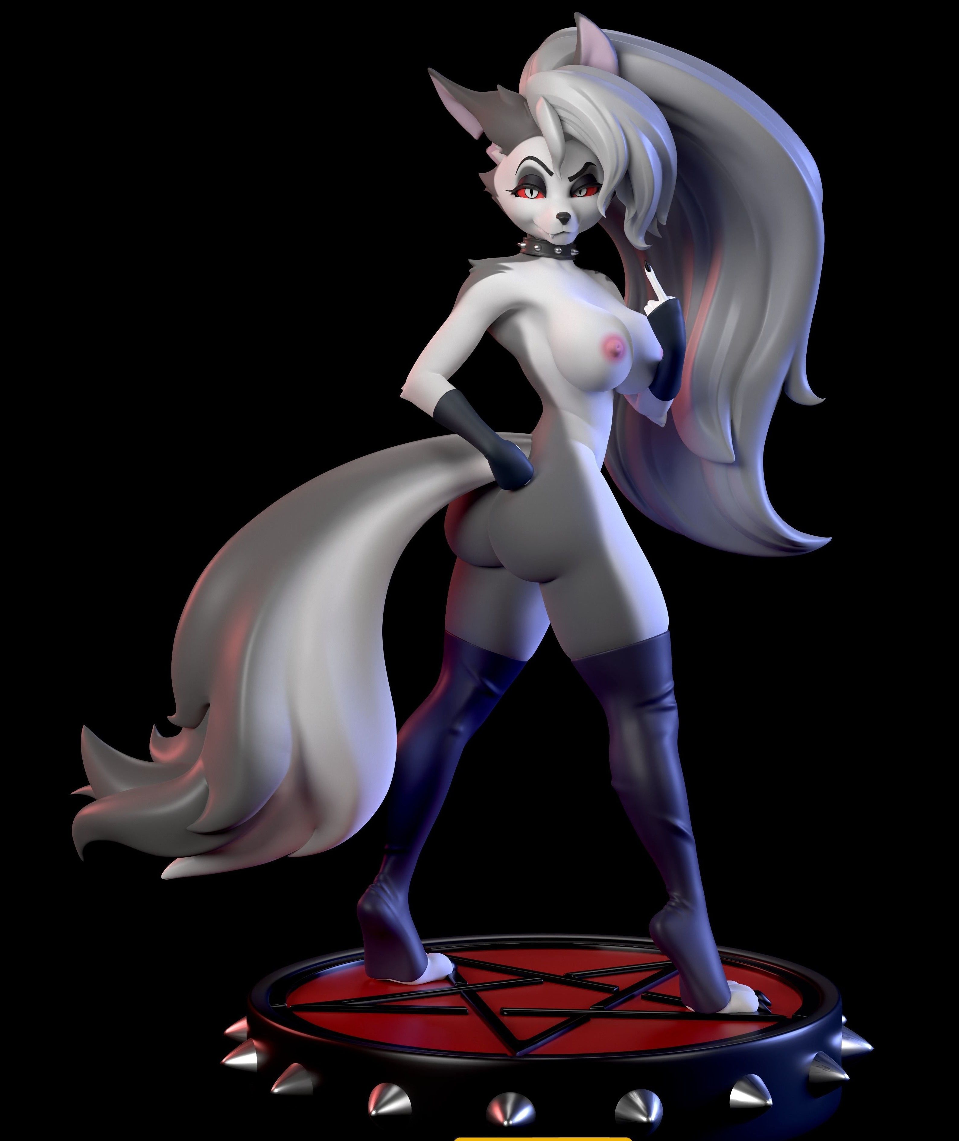 Loona Statue | Helluva Boss Fan Art by Azaak3d SFW,NSFW null