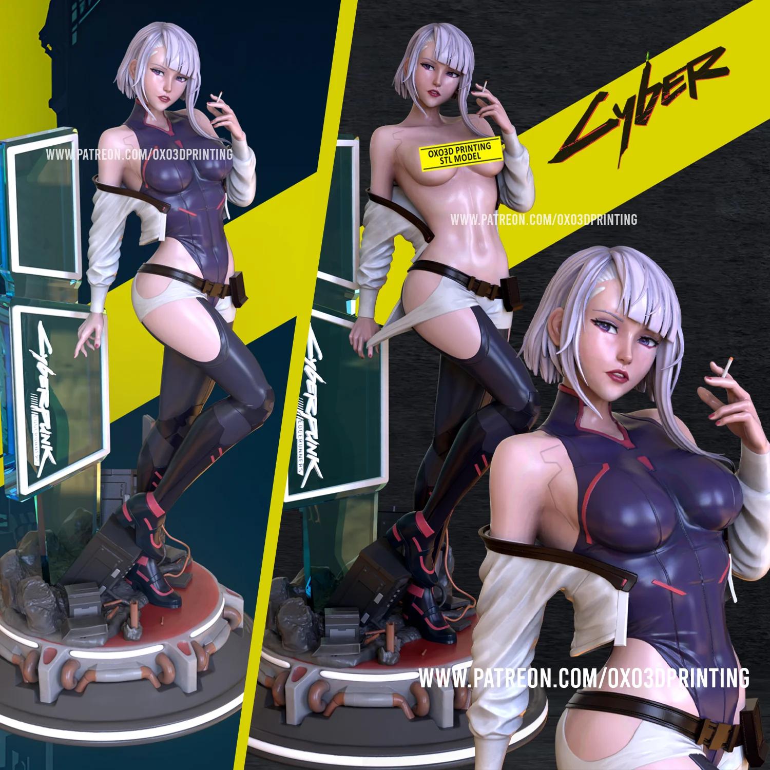 Lucy Statue | Cyberpunk2077 Fan Art by OXO3D SFW,NSFW null