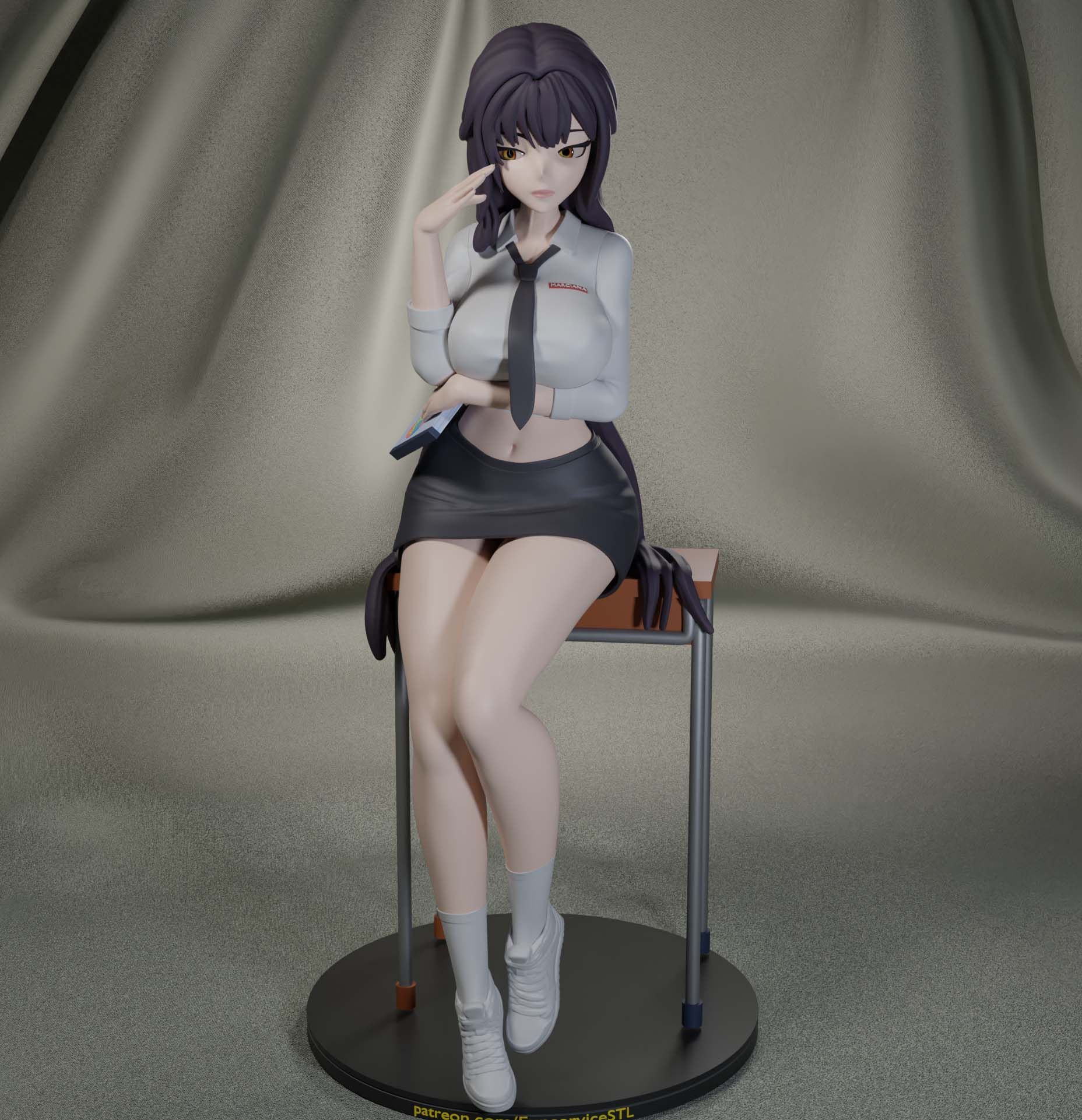 Marciana Statue | NIKKE Fan Art by FunserviceSTL SFW,NSFW,Futa 3d printed statue,nsfw statue,Marciana statue,NIKKE statue,3d printed figure,3d printed,futa statue,futa figurines,futanari figurines,futanari statue