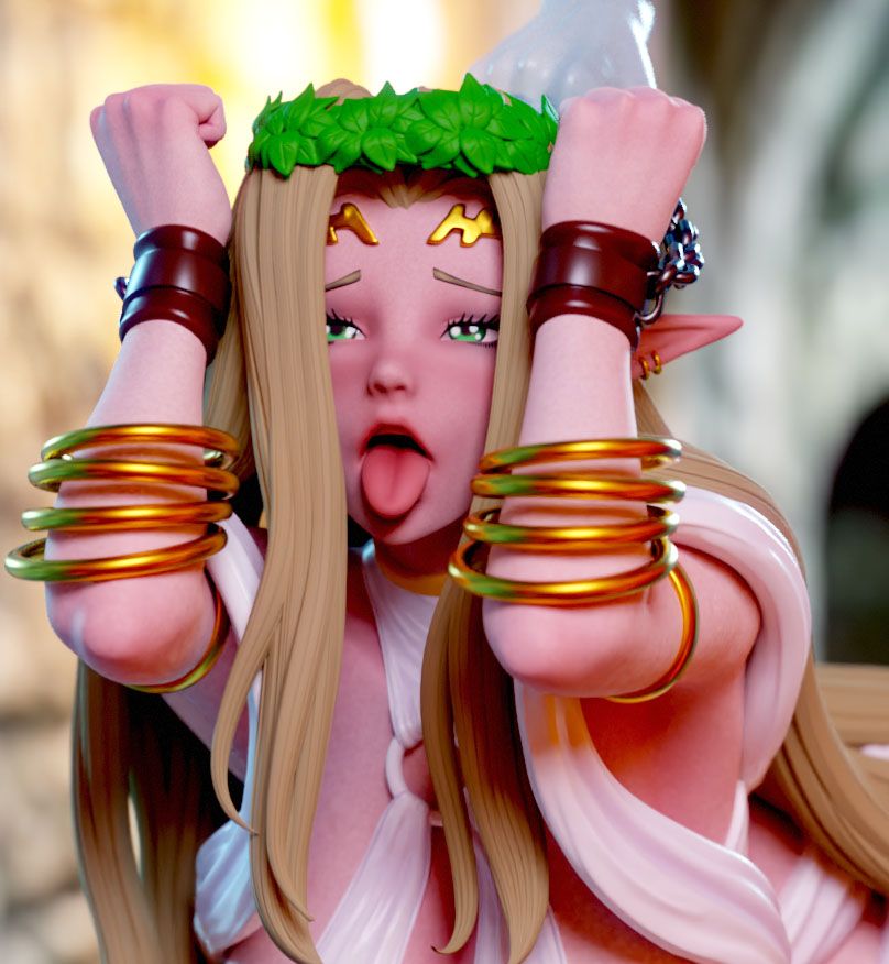 Celestine Lucross Chained Statue | Mahou Kaiju Fan Art by Momoji3d SFW,NSFW 3d printed,3d printed statue,nsfw statue,Celestine Lucross statue,Mahou Kaiju statue