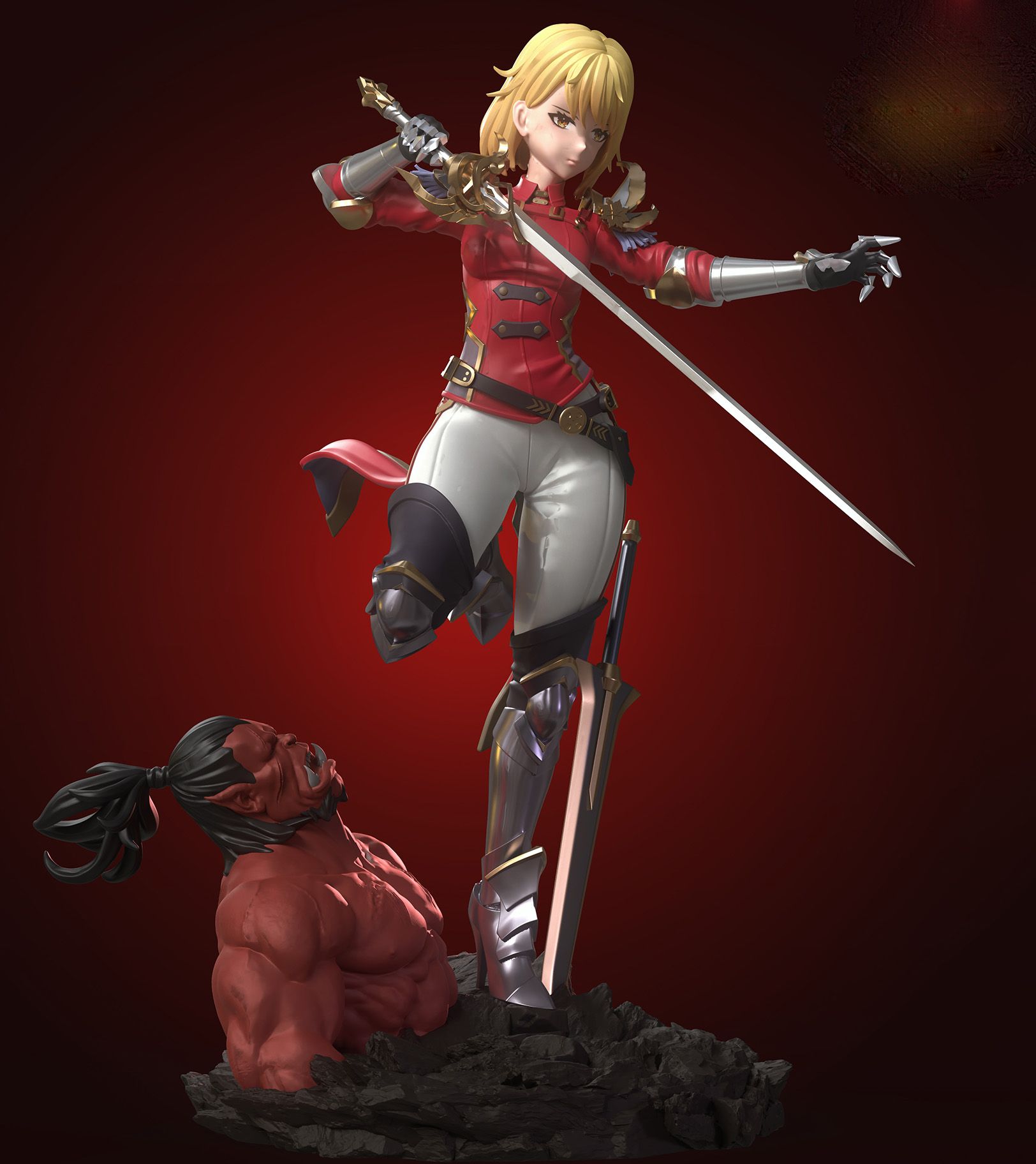 Cha Hae-In Statue | Solo Leveling Fan Art by CW Studios SFW,NSFW 3d printed statue,Cha Hae-In statue,3d printed,Solo Leveling Statue,3d printed figure,nsfw statue