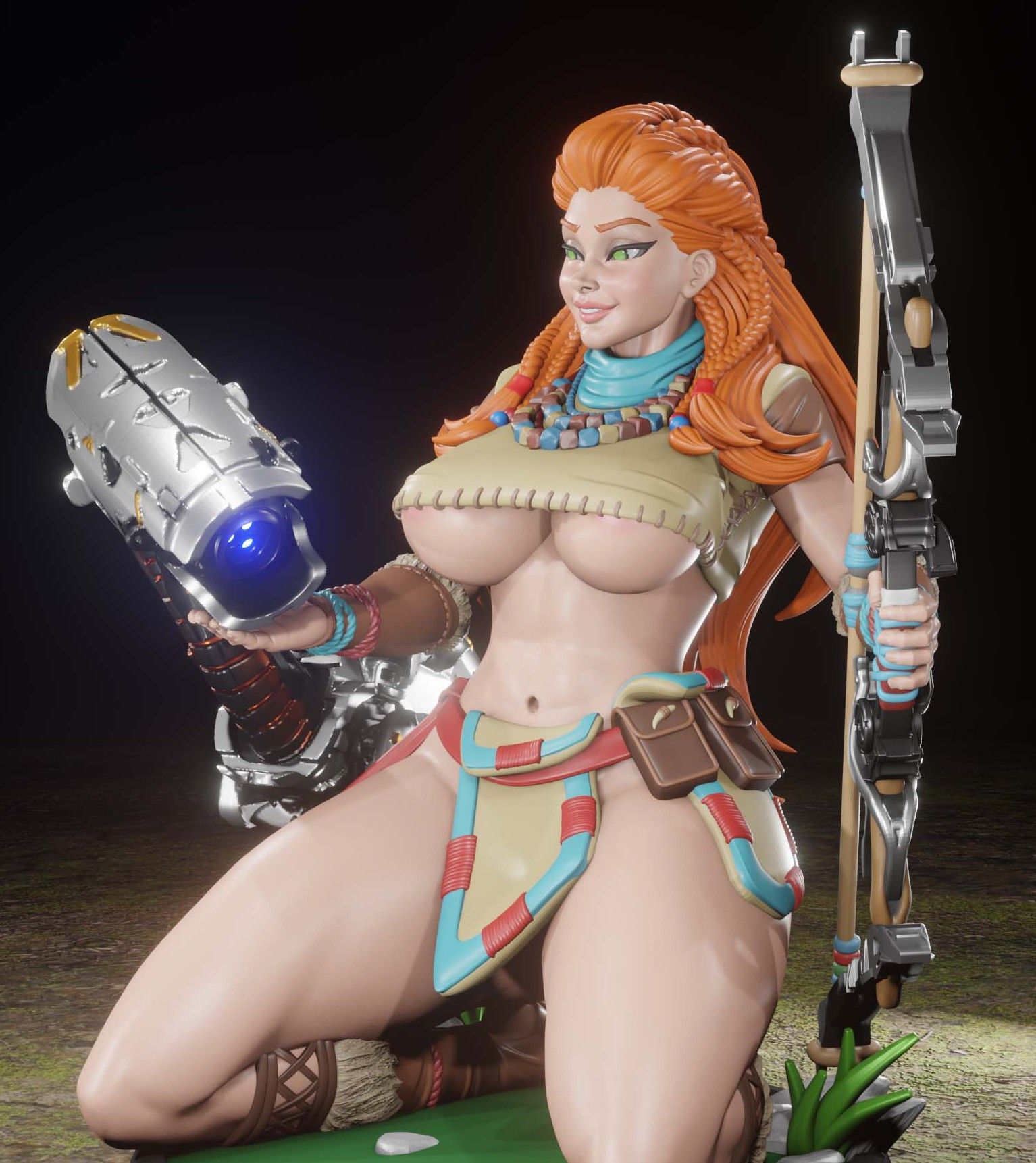 Aloy Statue | Horizon Zero Dawn Fan Art by Digital Dark SFW,NSFW,Futa 3d printed statue,3d printed,nsfw statue,3d printed figure,futa statue,Aloy Statue,Horizon Zero Dawn