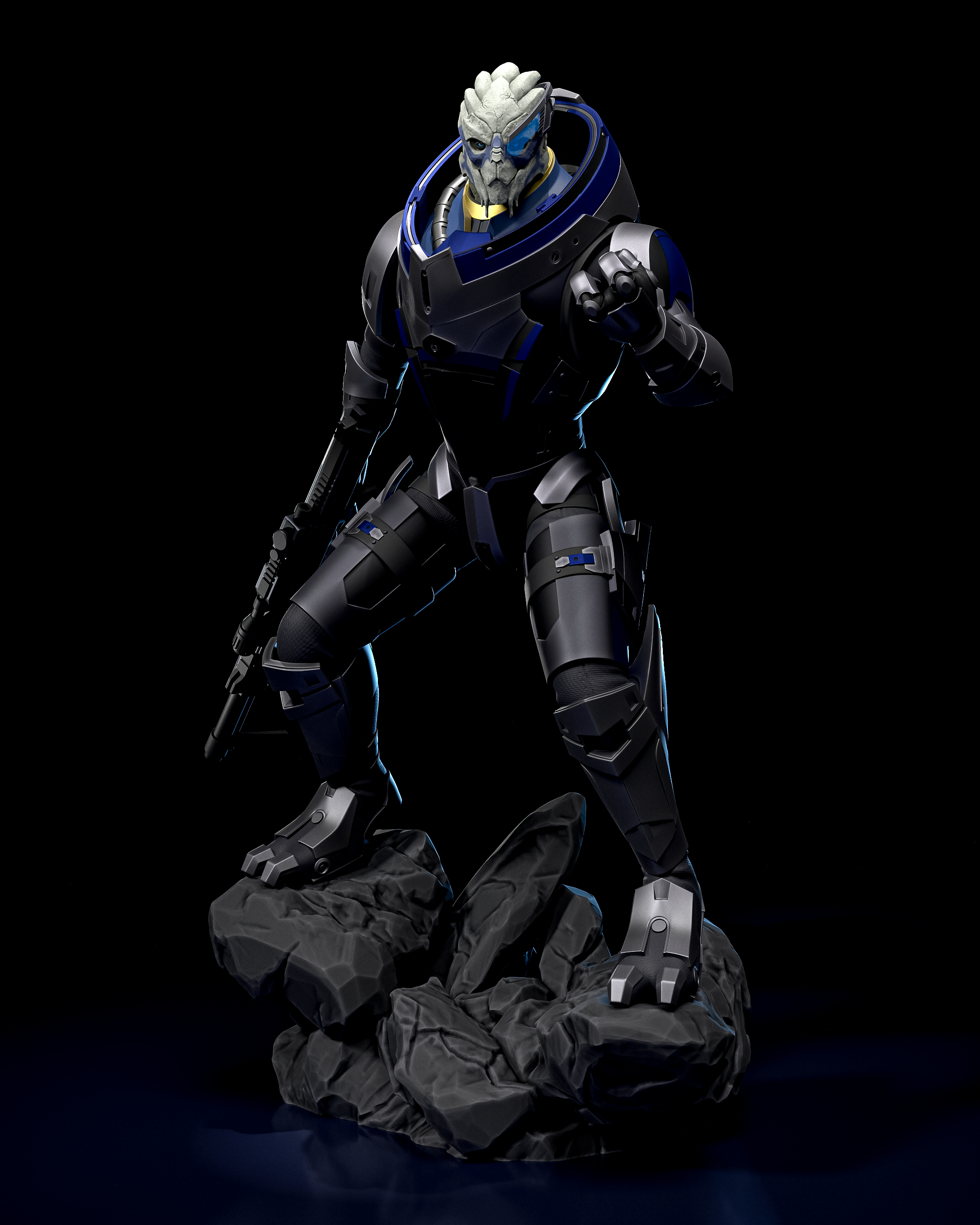 Garrus Vakarian Statue | Mass Effect Fan Art by H3LLCREATOR SFW 3d printed statue,Mass Effect,3d printed,Garrus Vakarian Statue,3d printed figure