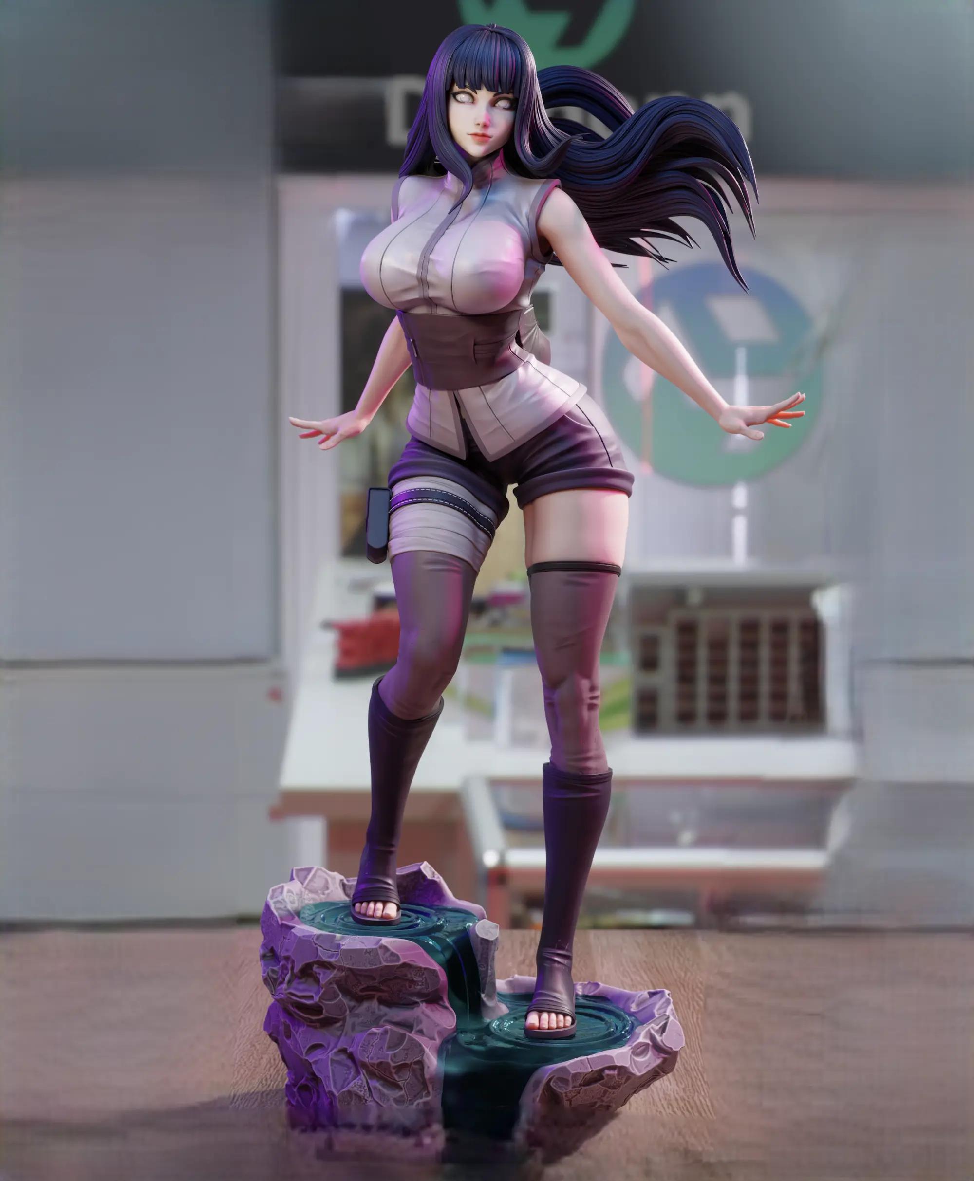Hinata Statue | Naruto Fan Art by 3Dmoonn SFW,NSFW 3d printed,3d printed statue,Hinata Statue,Naruto statue,nsfw statue